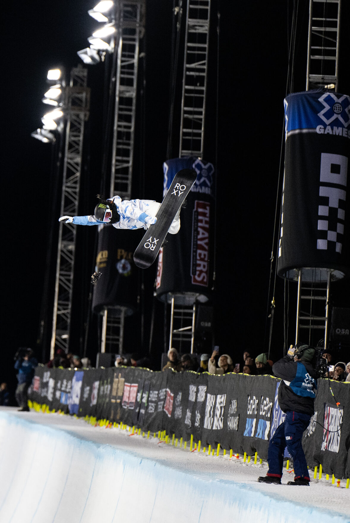 Chloe Kim of the USA competes in the Monster Energy Women's Snowboard SuperPipe Final on day 1 of the X Games Aspen 2024 on January 26, 2024 in Aspen, Colo. (Parker Seibold, The Gazette) (Parker Seibold)