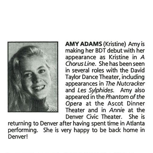 Amy Adams performed at several Colorado venues ion her way to stardom, but BDT Stage's 