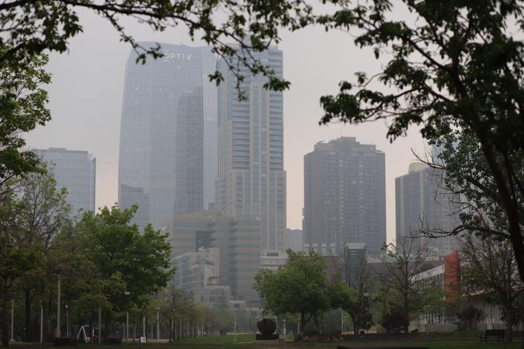 Smoke-induced hazy Denver skyline (copy)
