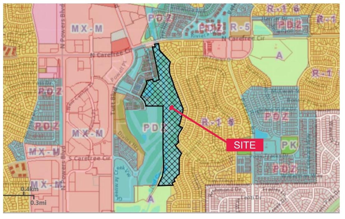 The proposed Greenways neighborhood park will include roughly 45 acres located southeast of N. Carefree Circle and Tutt Boulevard on Colorado Springs' east side. (Courtesy of the city of Colorado Springs)