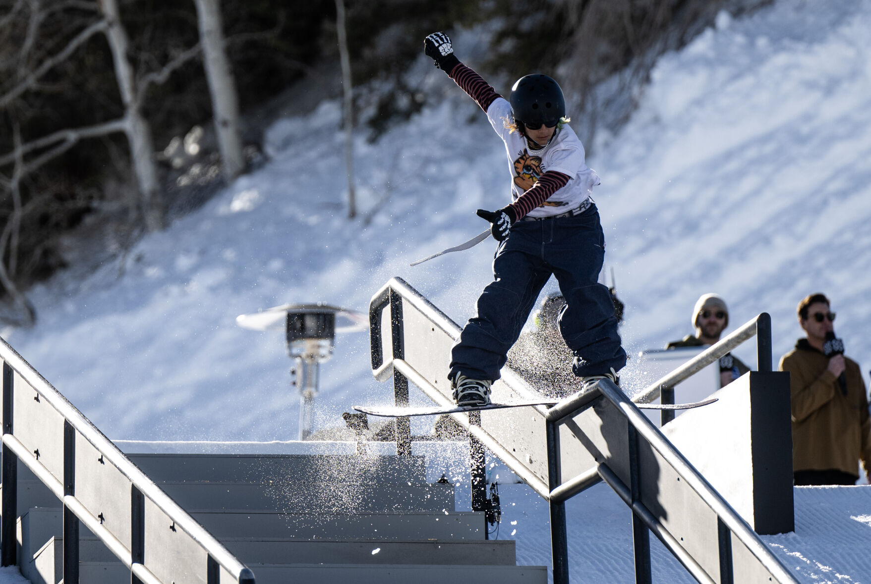 Egan Wint of the USA competes in the OKX Women’s Snowboard Street Style competition at the X Games on Saturday, Jan. 27, 2024, in Aspen, Colo. (Parker Seibold, The Gazette) (ParkerSeiboldparker.seibold@gazette.comhttps://secure.gravatar.com/avatar/b5a9c1795b3aa1497ffa7824b99c1d26?d=mm&r=g)