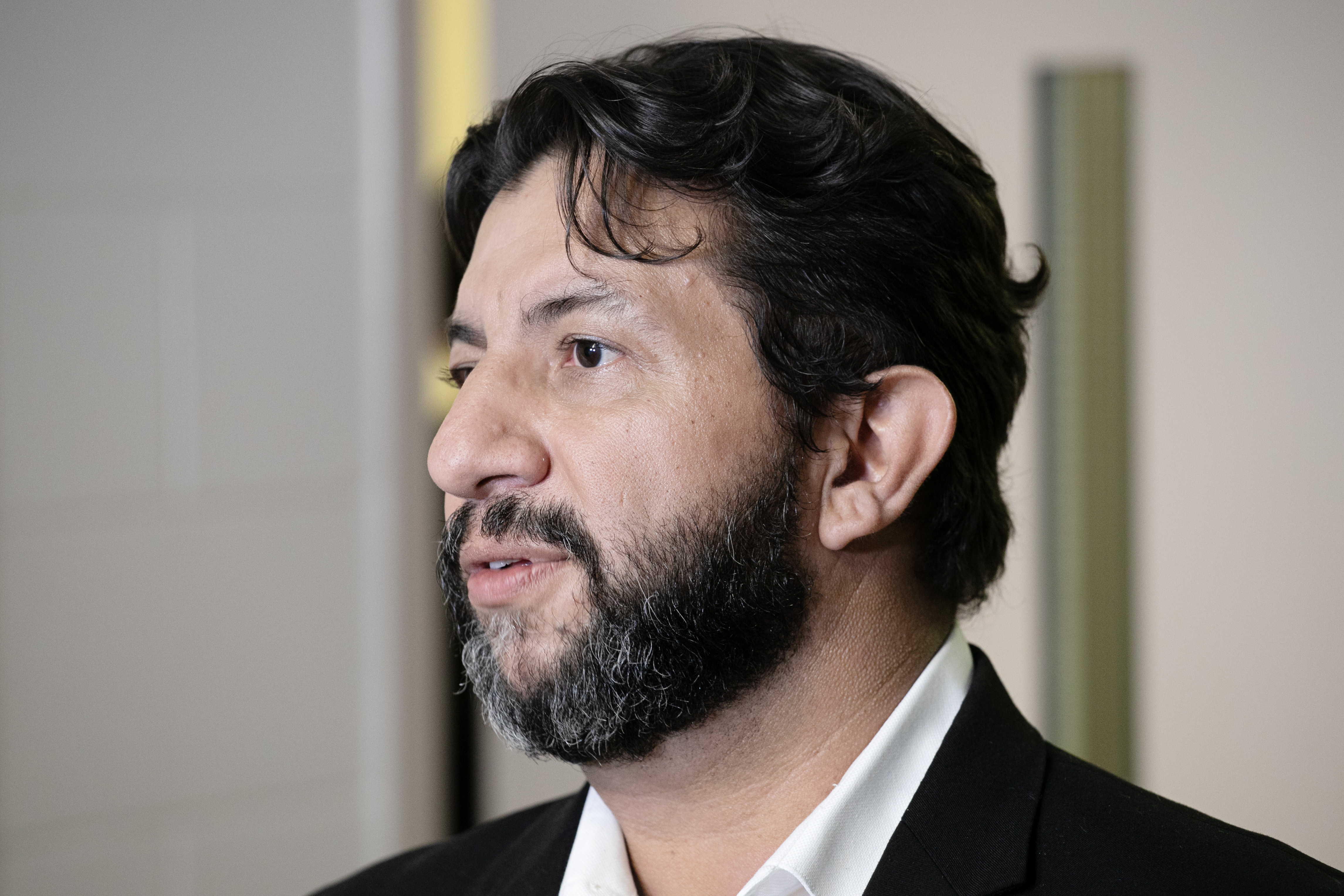 Denver Clerk and Recorder Paul López speaks to members of the press assembled at the Downtown Detention Center to discuss voting initiatives for inmates held there while inmates voted in the presidential primaries on Wednesday, Feb. 28, 2024. (TomHellauerMultimedia Producertom.hellauer@denvergazette.comhttps://denvergazette.com/content/tncms/avatars/f/9e/622/f9e6228a-3b6b-11ed-bf10-fbb71fa8e421.f54b911252c540f1d61709edc4727a39.png)