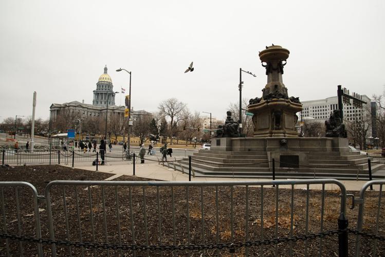The immediate area surrounding Pioneer Monument