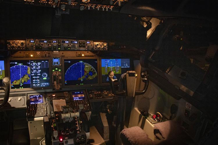 Inside United Airlines flight simulator