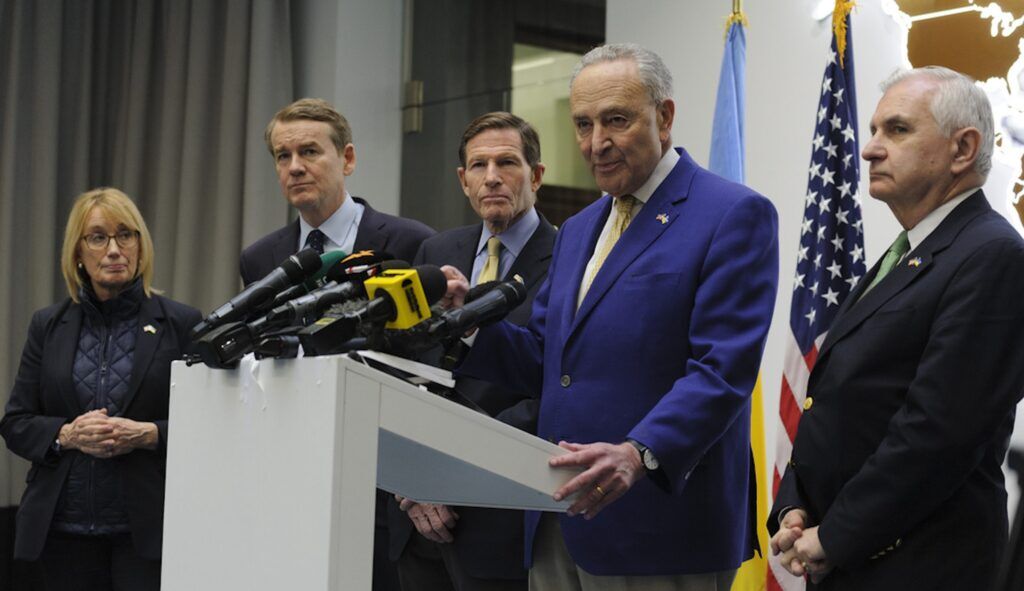Schumer visits Zelensky in Ukraine as military aid stalls in Congress