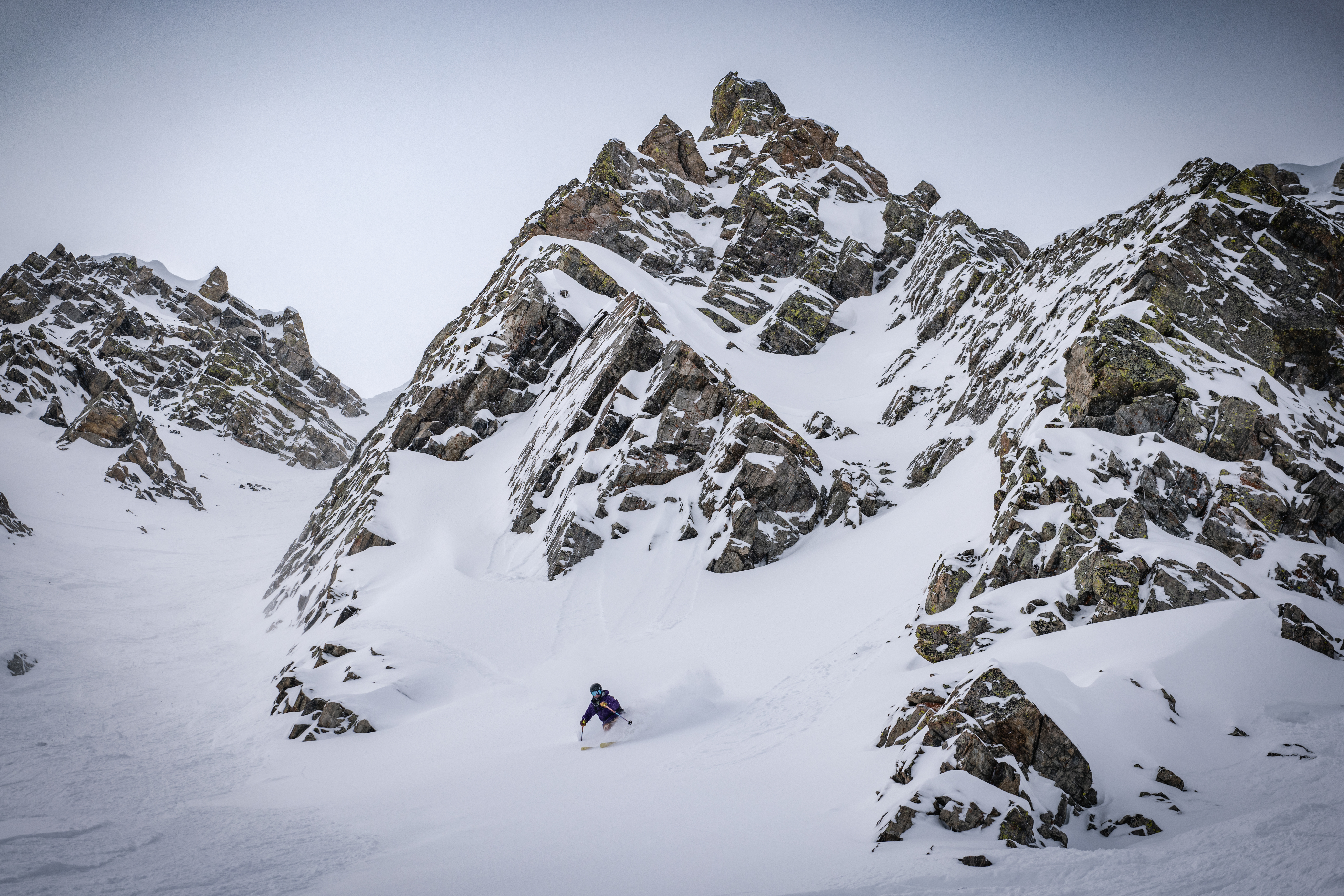 A skier finds powder snow in North Pole Cute on the East Wall Monday, March 13, 2023 at Arapahoe Basin Ski Area in Dillon, Colorado. (Ian Zinner, Arapahoe Basin Ski Area)
