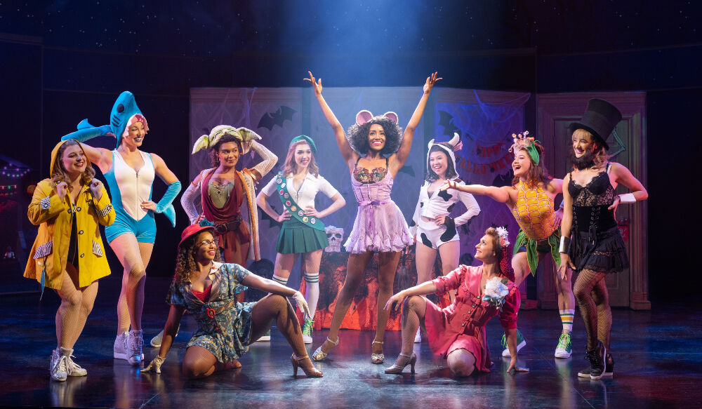 Morgan Ashley Bryant (Karen Smith) and the national touring company of 'Mean Girls,' who made a stop in Denver in December of 2022. The 2018 Broadway musical has now been made into a film. (JENNY ANDERSON/COURTESY DCPA)