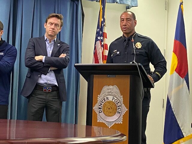 Denver Mayor Mike Johnston and Denver Police Chief Ron Thomas teamed up in a press conference Jan. 25 to announce a robust effort to crack down on auto theft, which included adding 109 license plate reading cameras to only two such cameras hooked up to the system now. (CarolMcKinleyDenver Enterprise Reportercarol.mckinley@gazette.comhttps://denvergazette.com/content/tncms/avatars/5/c3/a0f/5c3a0fbe-1007-11ec-9e18-b7f42cfa4b0f.9565a0ce58866e86bcf18260621c2a46.png)