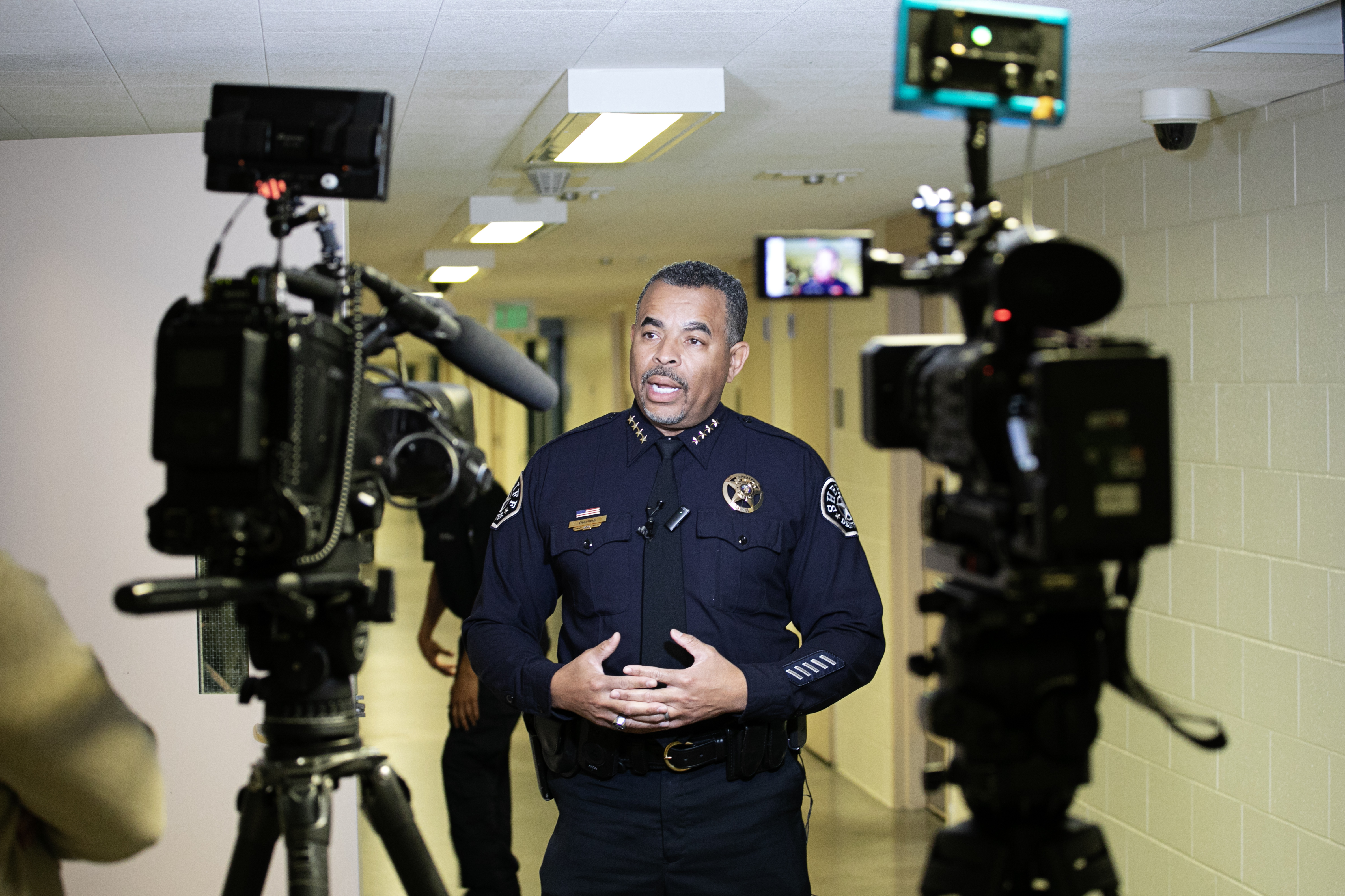 Denver County Sheriff Elias Diggins speaks to members of the press regarding initiatives to facilitate inmate voting at the Downtown Detention Center on Wednesday, Feb. 28, 2024. Diggins said the ability for inmates to participate in their civic duty and democracy was important. (TomHellauerMultimedia Producertom.hellauer@denvergazette.comhttps://denvergazette.com/content/tncms/avatars/f/9e/622/f9e6228a-3b6b-11ed-bf10-fbb71fa8e421.f54b911252c540f1d61709edc4727a39.png)
