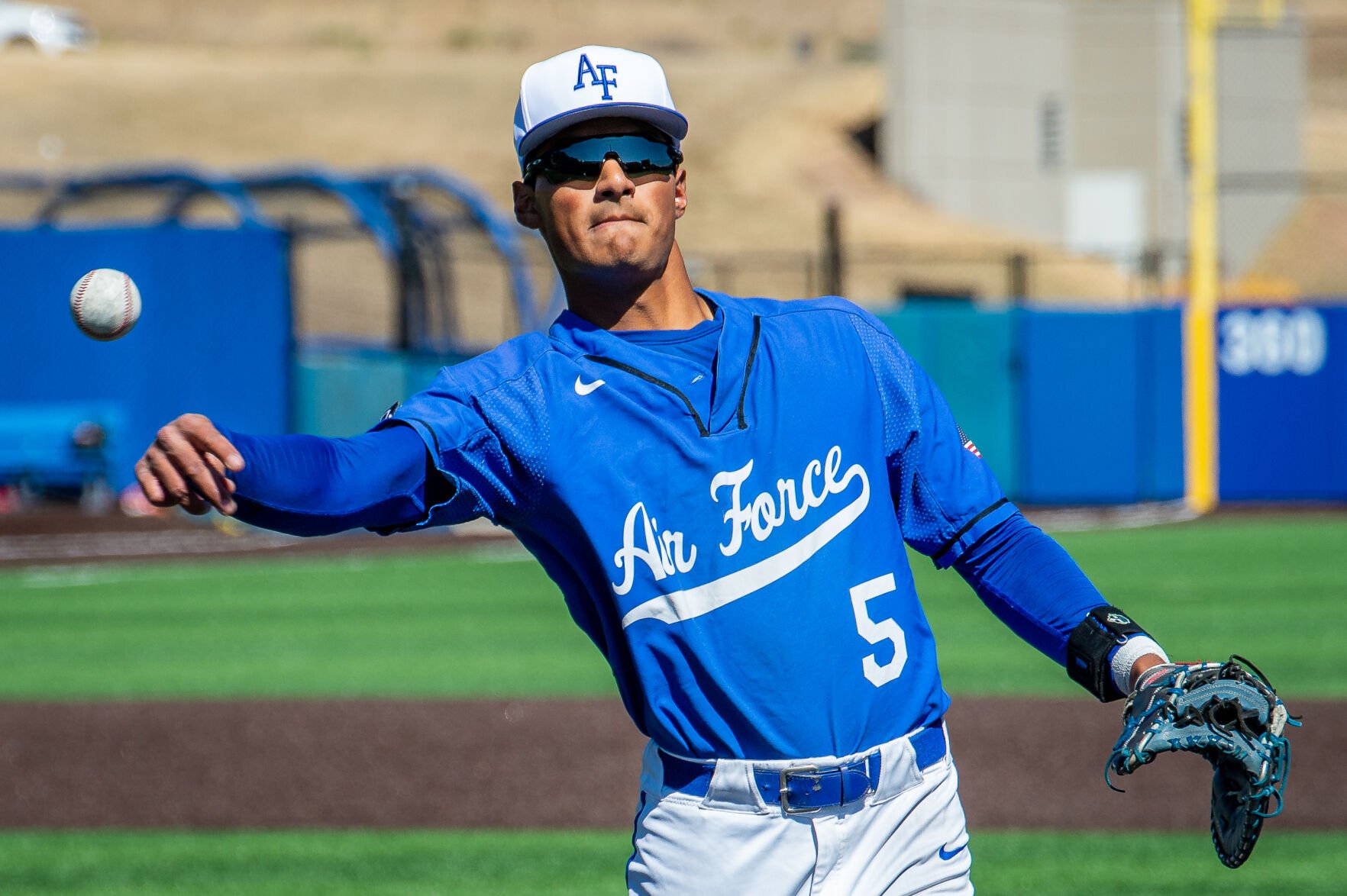 Air Force’s Sam Kulasingam throws the ball during a game in this undated photo. (Courtesy Justin R. Pacheco, U.S. Air Force)