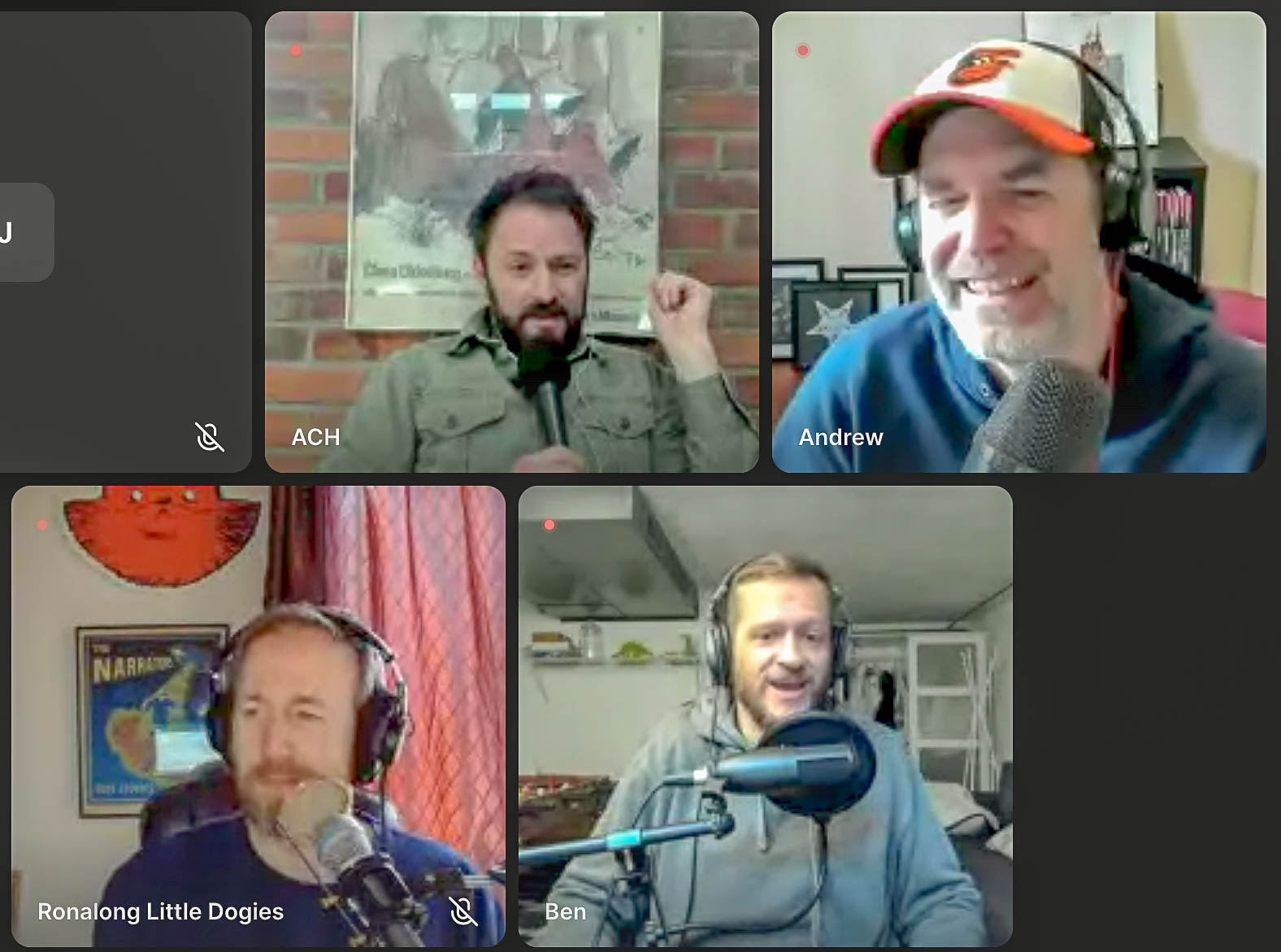 The Grawlix record their weekly podcast 
