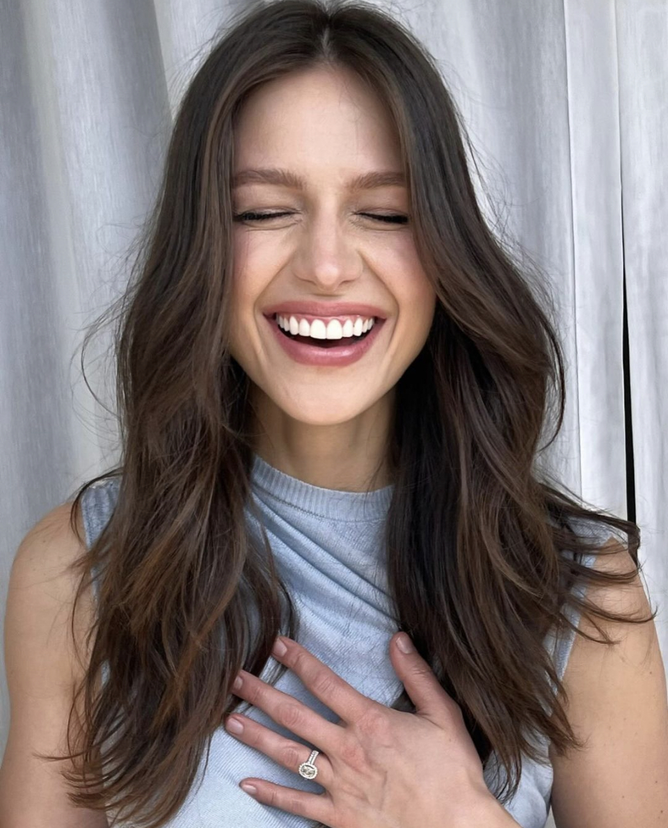 Arapahoe High School grad Melissa Benoist having some photo fun on a press tour for her upcoming TV series,