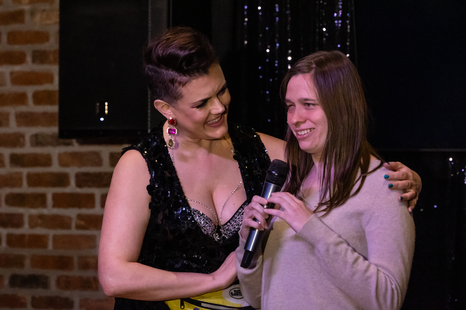 Sam Barrasso, a blind actor who won a 2023 True West Award for her work on Denver theater stages last year, had the crowd on its feet after singing 