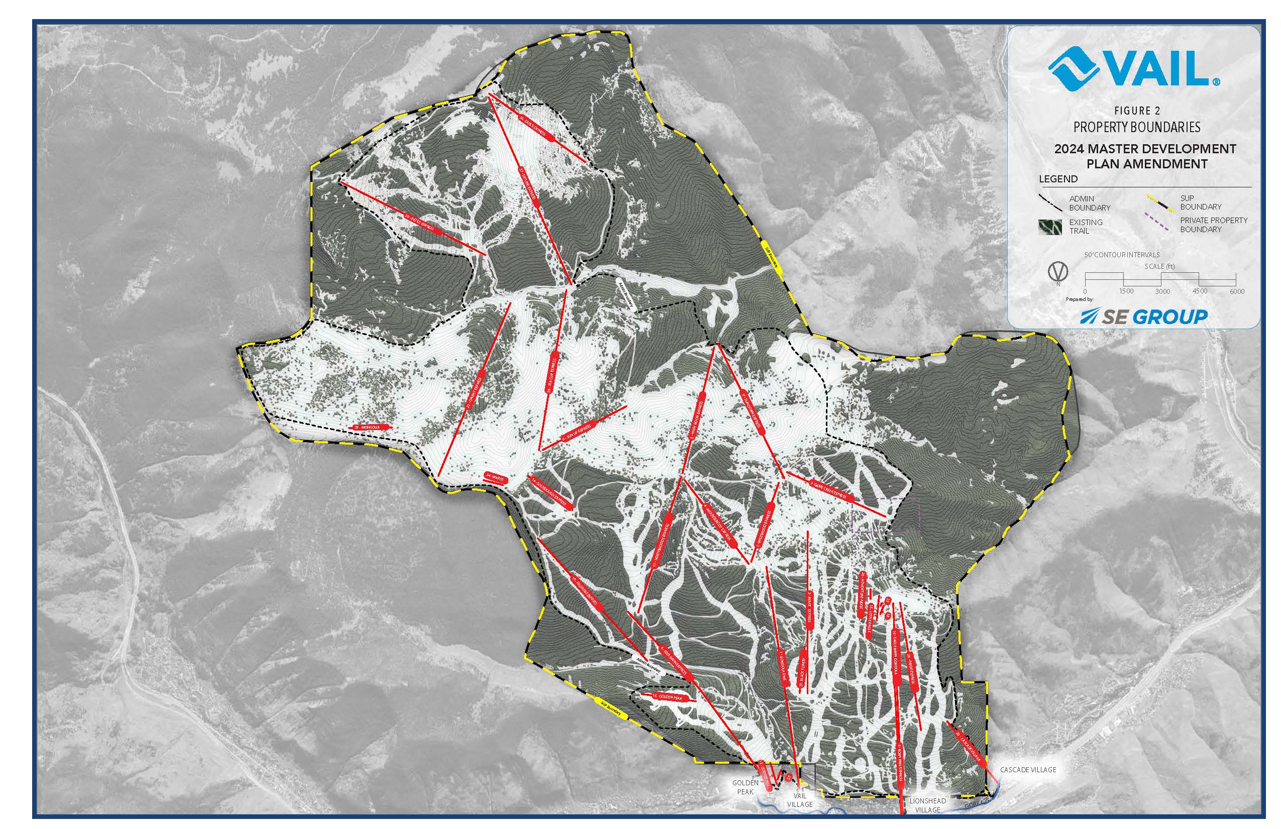 Vail Resorts released its 2024 Master Plan for Vail Mountain Resort in February 2024 to include upgrades to several front side and back side chairlifts, trails and buildings on the 5,000 plus acre resort in Vail, Colorado. (Courtesy, Vail Resorts)