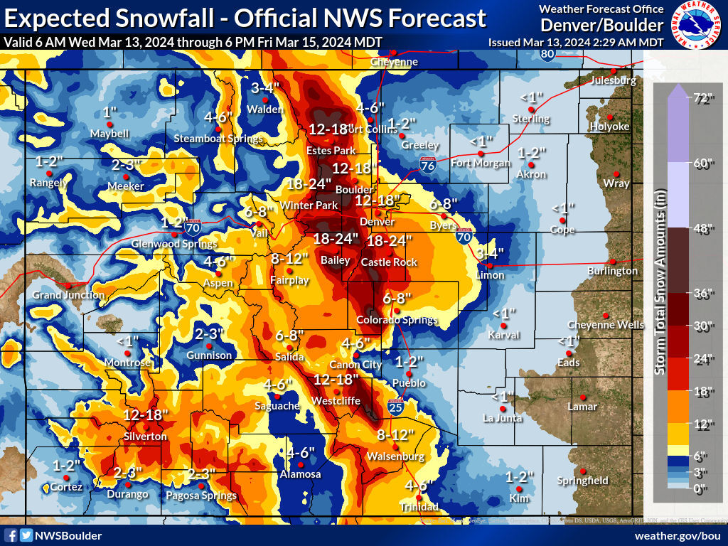 Denver weather: 36-hour winter storm warning in effect for Denver