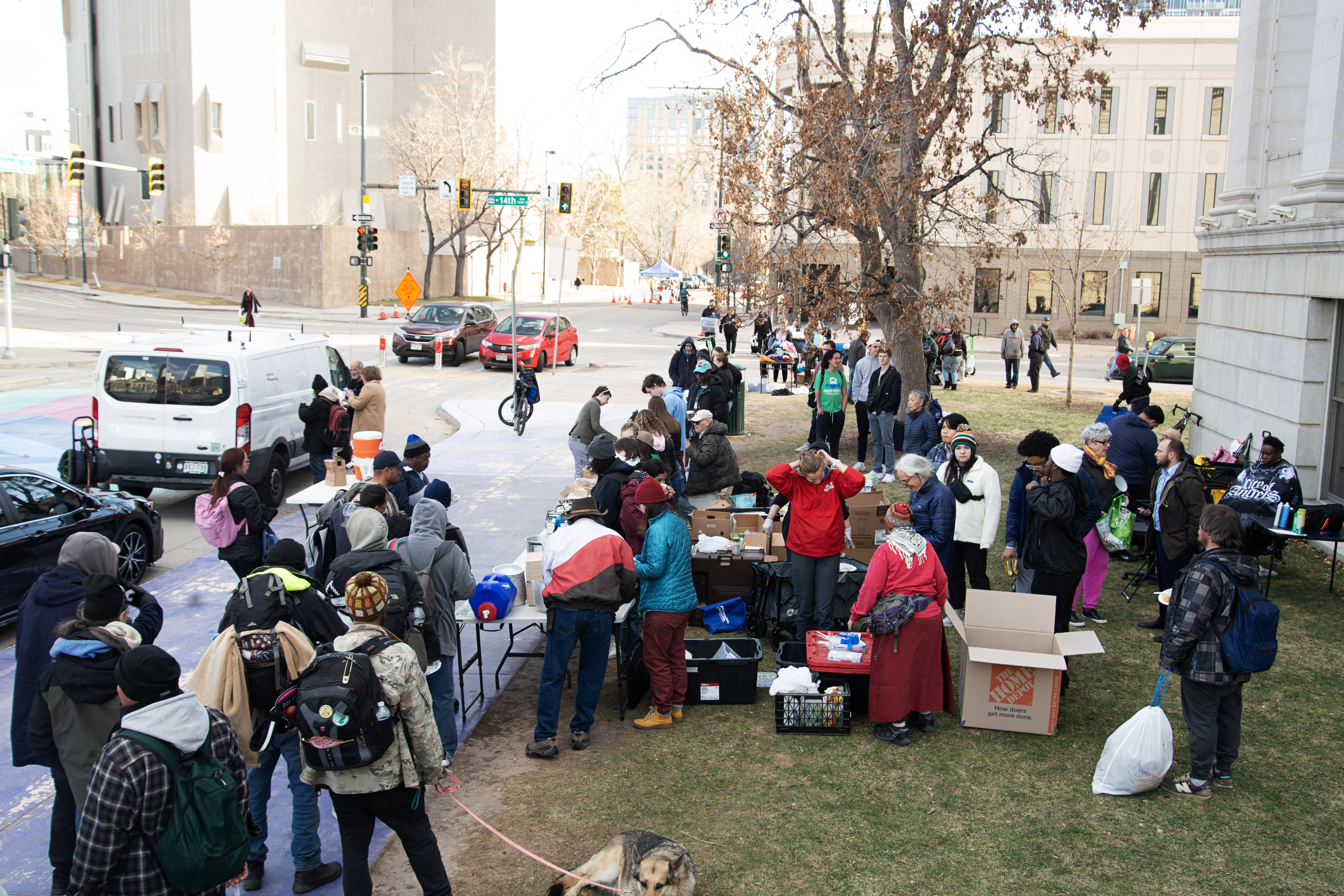 Volunteers with Mutual Aid Monday pass out essential items, such as food, warm clothing, hygiene products and more to people outside of the Denver City and County Building on Monday, March 4, 2024. (TomHellauerMultimedia Producertom.hellauer@denvergazette.comhttps://denvergazette.com/content/tncms/avatars/f/9e/622/f9e6228a-3b6b-11ed-bf10-fbb71fa8e421.f54b911252c540f1d61709edc4727a39.png)