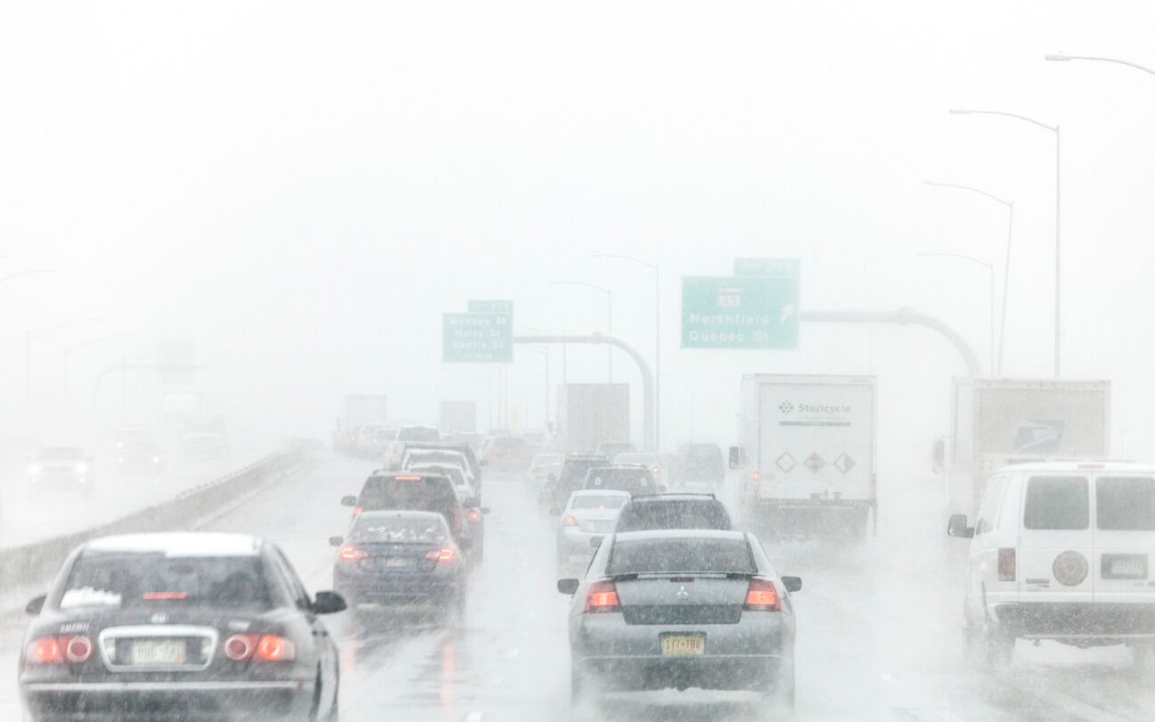 Winter traffic in Denver, Colorado. Photo Credit: peeterv (iStock).