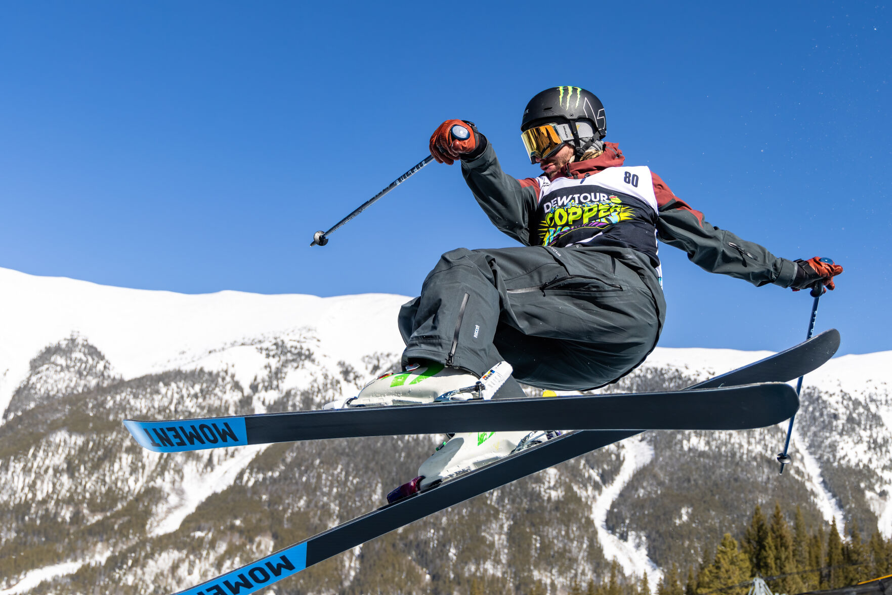 David Wise competes in the Dew Tour Men’s Ski Superpipe finals at Copper Mountain in Frisco, Colo. on Saturday, Mar. 9, 2024. (Liz Copan / special to The Gazette) (LIZ COPAN)