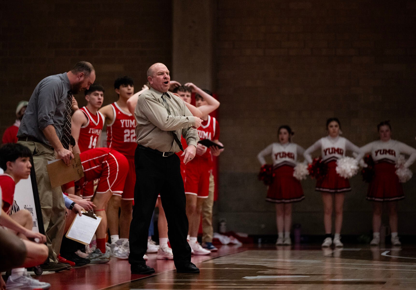 …in the second half of the 3A boys basketball state championships on Saturday, March 9, 2024, at the University of Denver’s Hamilton Gym in Denver. (Parker Seibold, The Gazette) (Parker Seibold)