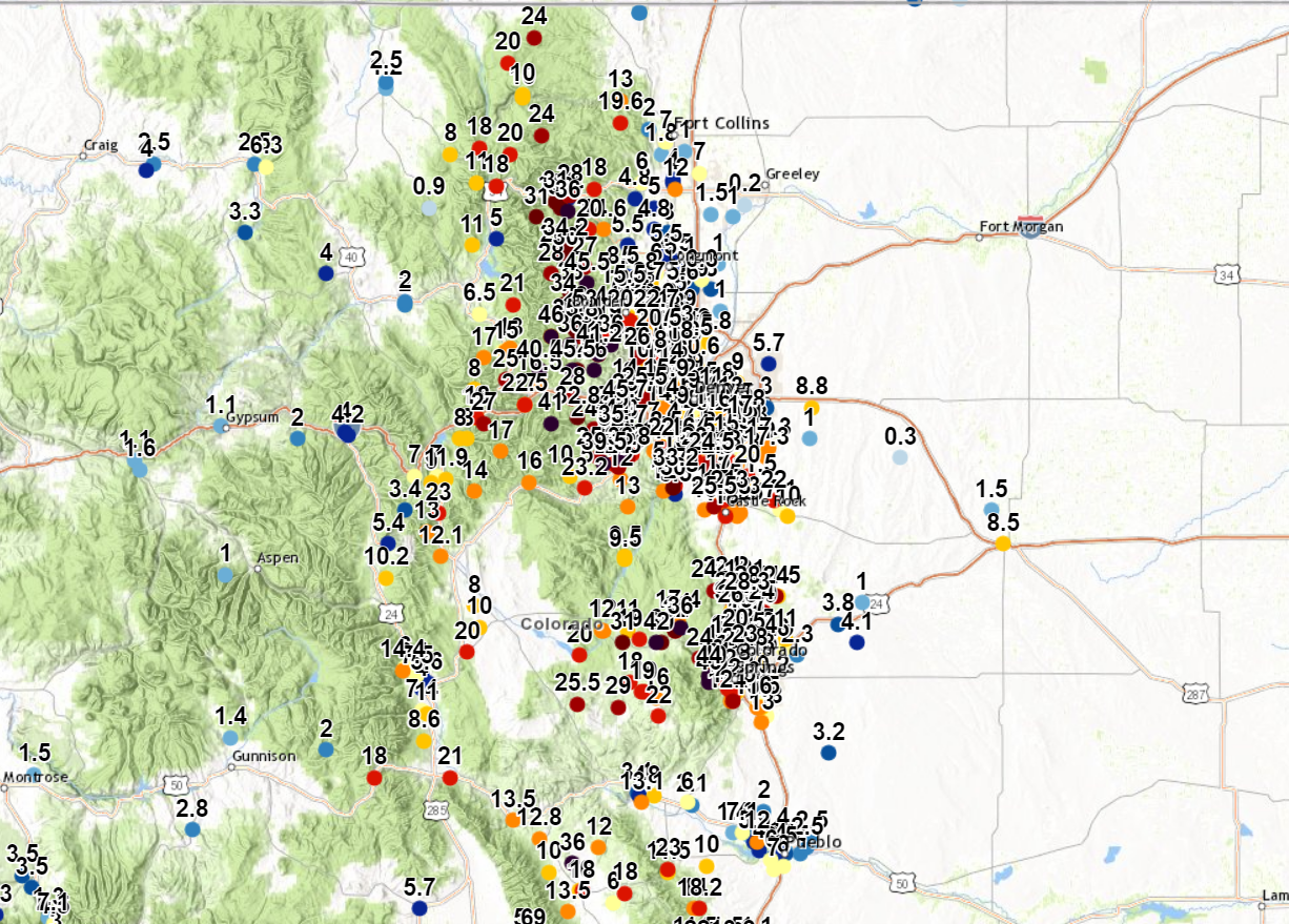 WATCH: Snowstorm time lapse from 2-day storm: How much snow fell around Denver, Colorado