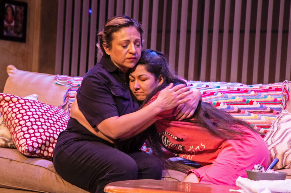 Denver actors Laura Chavez, left, and Iliana Lucero Barron starred in Curious Theatre's 'Alma.' (MARK MONTOUR-LARSON/CURIOUS THEATRE)