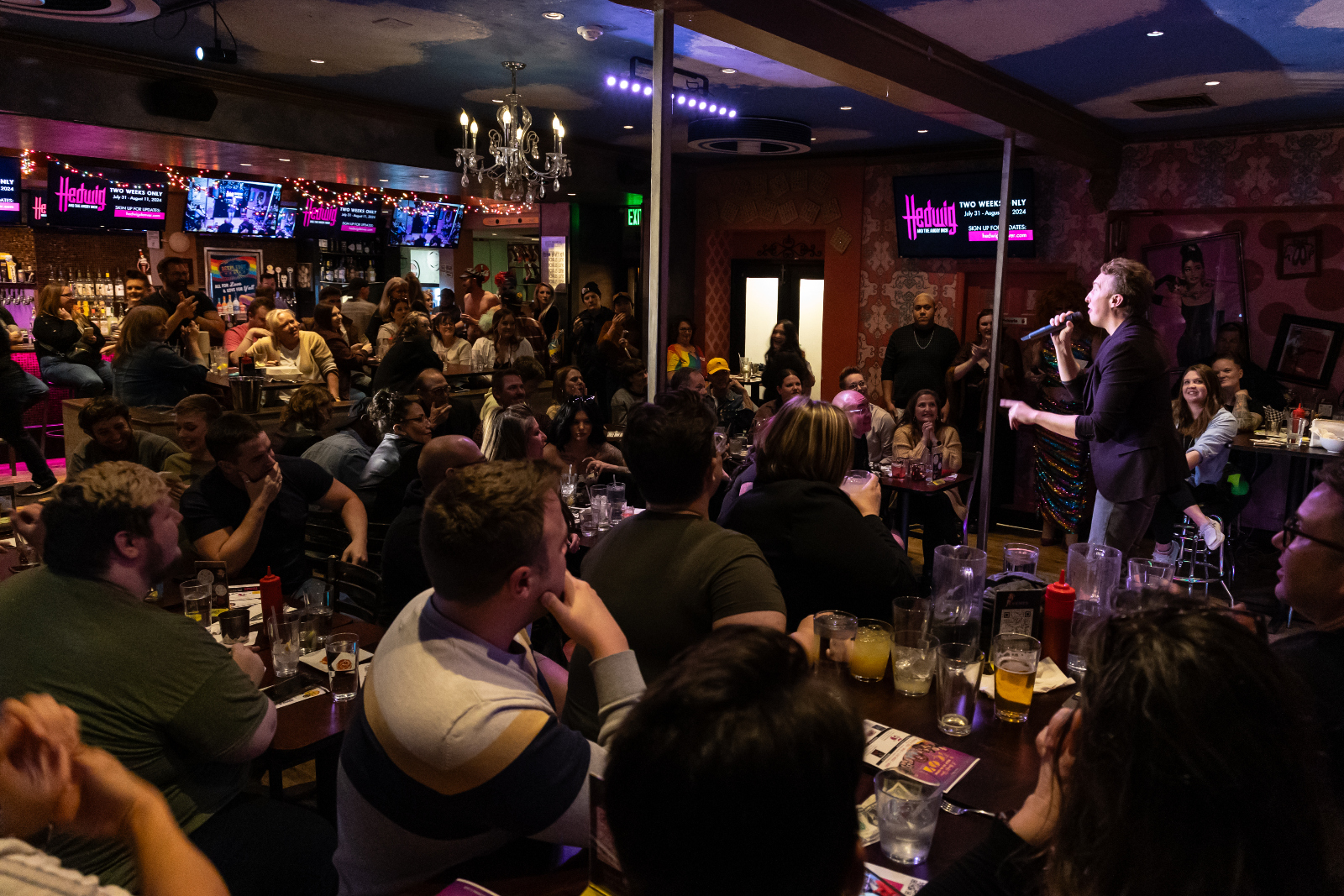 John T. Wolfe performs at a March 18 benefit to reopen the Colorado Springs gay bar Icons. The concert was held at Hamburger Mary's in Denver. (Courtesy RDG Photography)