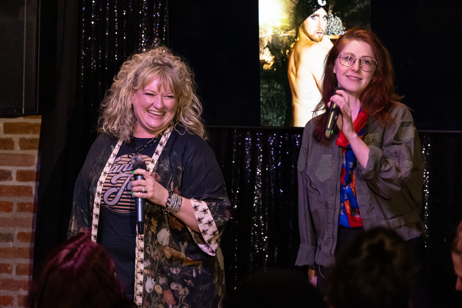 Jalyn Webb, left, a performer with the Candlelight Dinner Playhouse in Johnstown, and Anne Terze-Schwarz, star of the Littleton Town Hall Arts Center's recent production of 