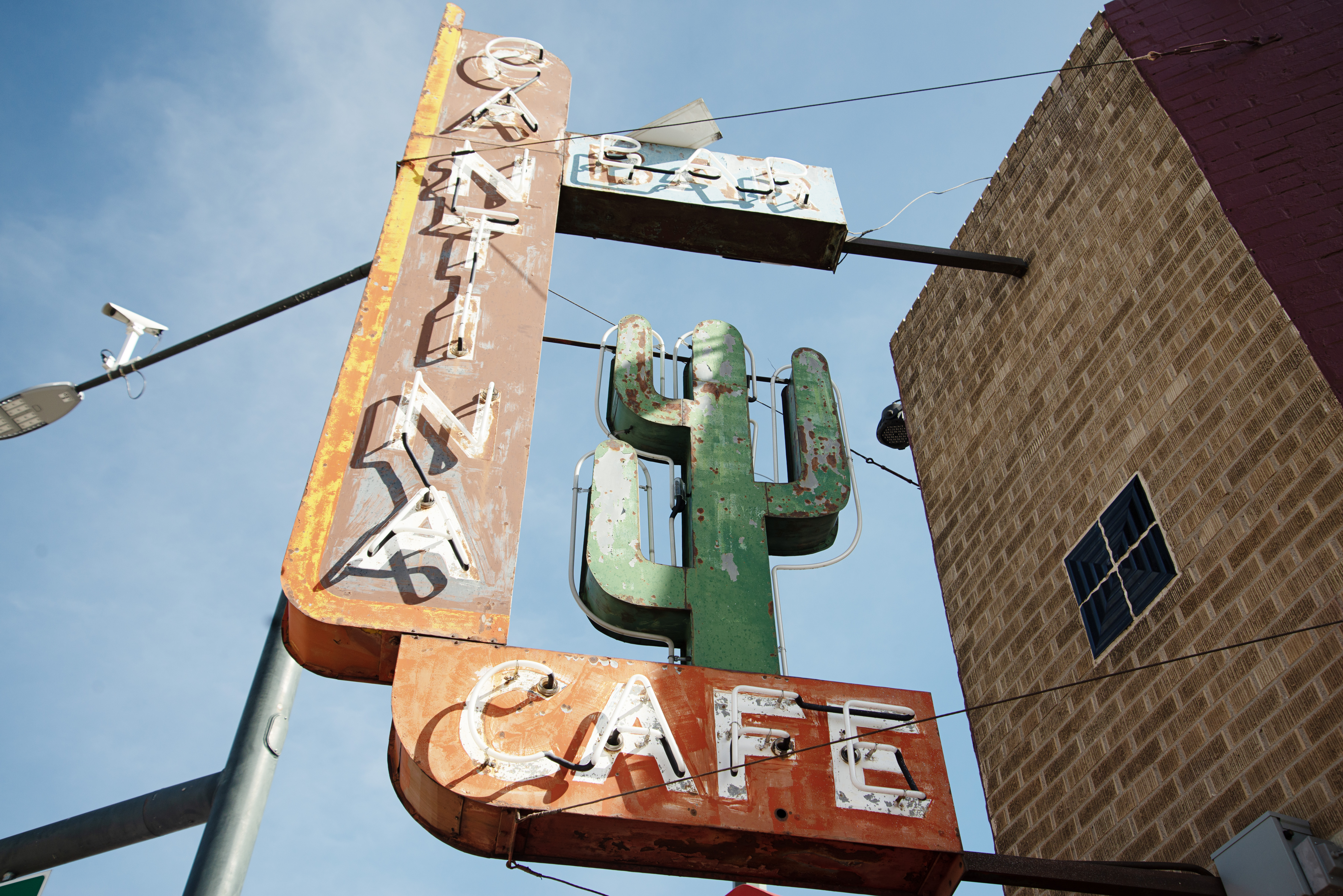 El Chapultepec's neon sign shows signs of rust on Tuesday, March 12, 2024. It will be replaced and put outside the new outdoor courtyard as an homage to