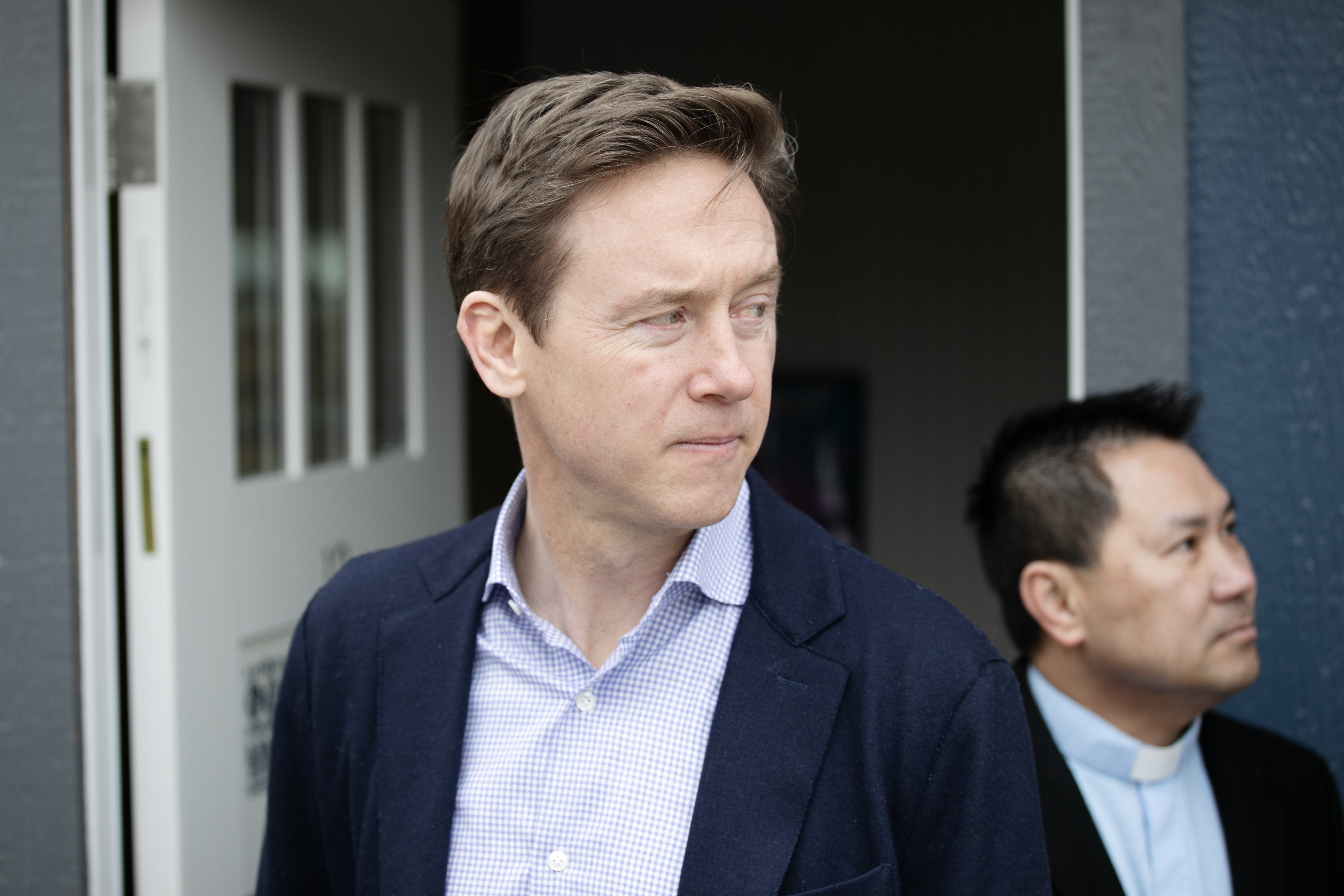 Denver Mayor Mike Johnston, left, and Father Joseph Dang, the Denver Police Chaplain, look around the La Paz Micro-Community which will begin to shelter 60 residents in the coming days on Monday, March 11, 2024. (TomHellauerMultimedia Producertom.hellauer@denvergazette.comhttps://denvergazette.com/content/tncms/avatars/f/9e/622/f9e6228a-3b6b-11ed-bf10-fbb71fa8e421.f54b911252c540f1d61709edc4727a39.png)