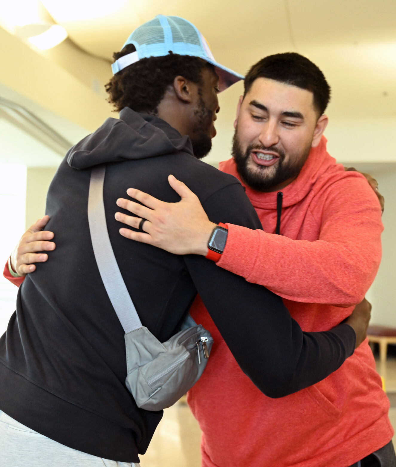 Brandon Deese, a former teammate of Reggie Jackson at Palmer, ran into him while being at the UCHealth Memorial Hospital North for the birth of his daughter on Thursday, March 27, 2024. (Photo by Jerilee Bennett, The Gazette)