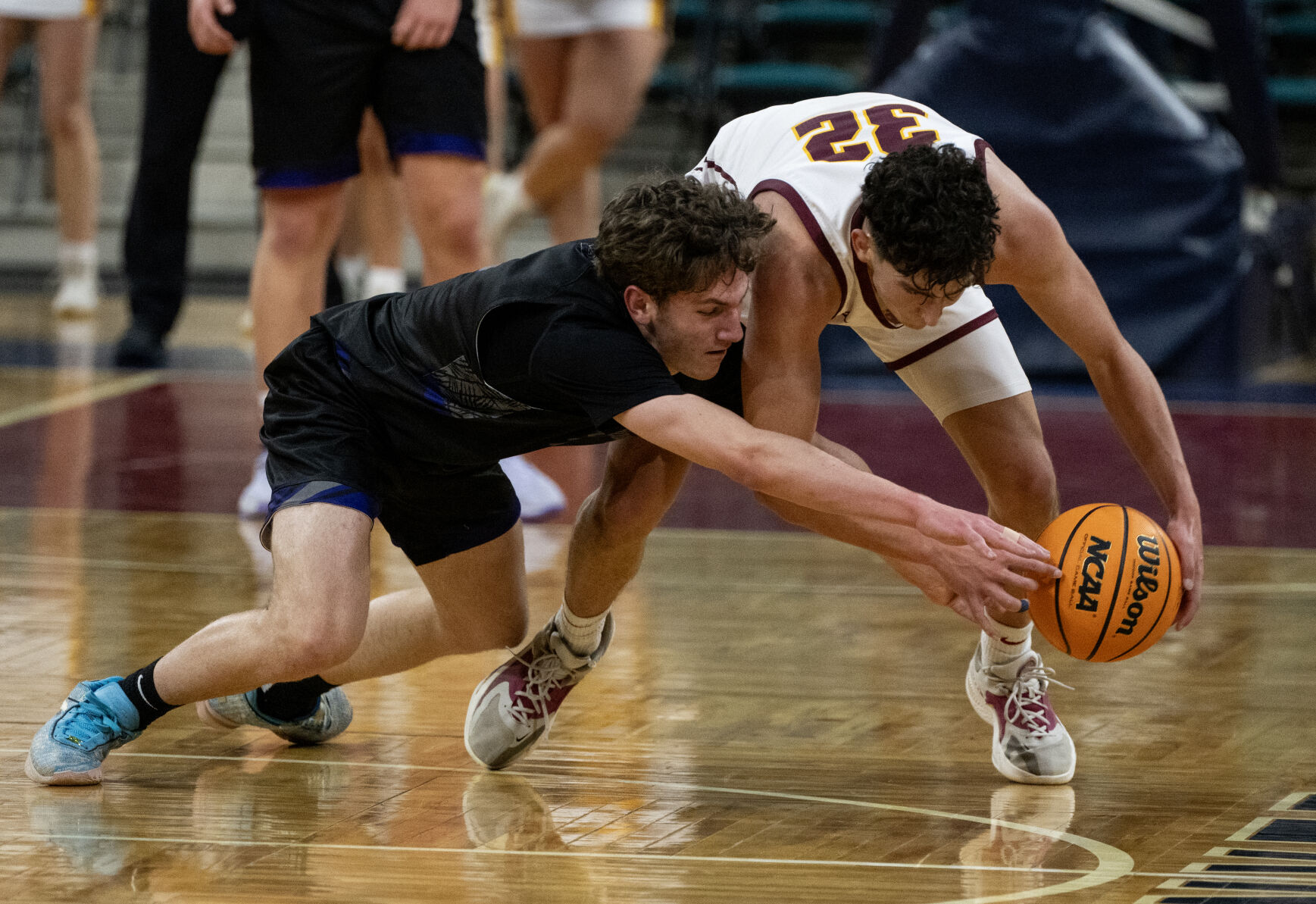 The Mesa Ridge boys basketball team wins their second consecutive 5A boys basketball state championship over Windsor on Saturday, March 9, 2024, at the Denver Coliseum in Denver. The Grizzlies won 57-53. (Parker Seibold, The Gazette) (Parker Seibold)