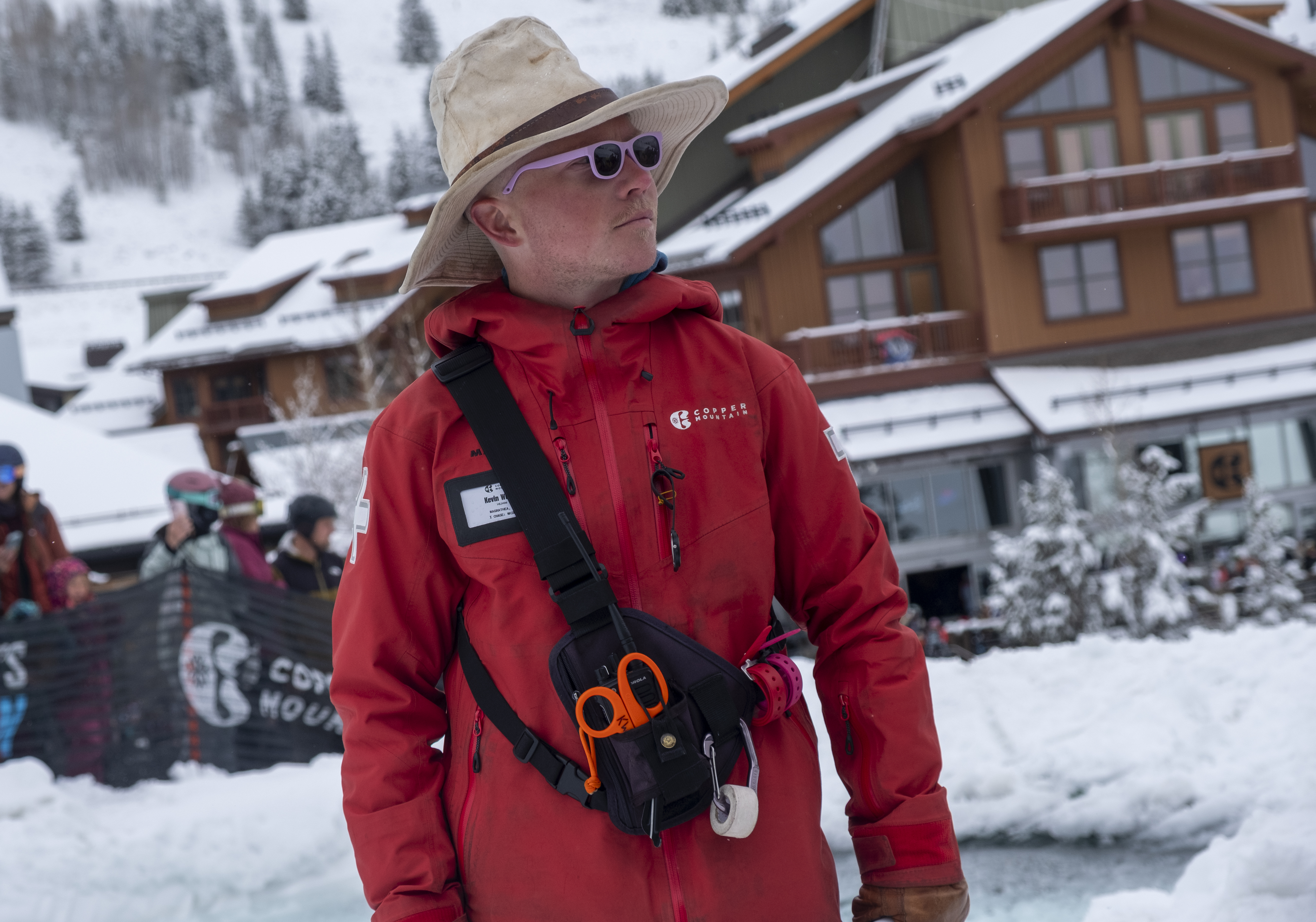 Copper Mountain Resort Ski Patrol patroller Kevin W. wears tiny pink sunglasses at his post at the pond skim during the 2nd annual Slush Rush Saturday, April 27, 2024 in Copper Mountain, Colorado. (JonathanIngrahamDigital Strategistjonathan.ingraham@denvergazette.comhttps://denvergazette.com/content/tncms/avatars/c/dd/7f0/cdd7f086-b693-11ec-b373-bba598953eb6.fc0f5608a6f1144f64f080f771bd904d.png)