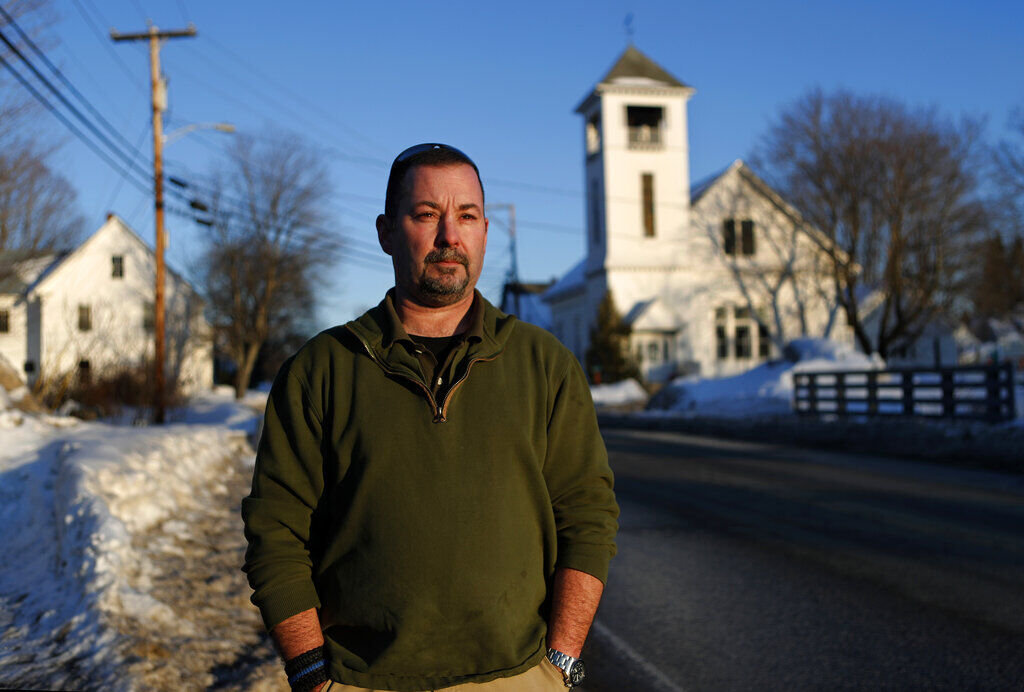 FILE PHOTO: In this Tuesday, March 12, 2019 photo, former SWAT officer Al Joyce walks in Norway, Maine. Joyce left his job in law enforcement in Jefferson County, Colorado, after a school shooting and now works as a cashier. Joyce was part of the team that in 2006 stormed a classroom in Platte Canyon High School in the town of Bailey, southwest of Denver and saw the aftermath of a shooting. It wasn't long before the nightmares began and he started drinking heavily to avoid them. He ended up leaving the SWAT team, divorcing his wife and withdrawing from the world. 