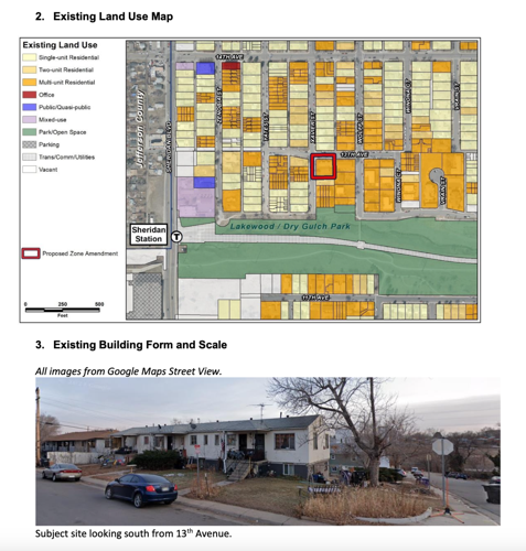 Current Property and map Denver affordable housing development