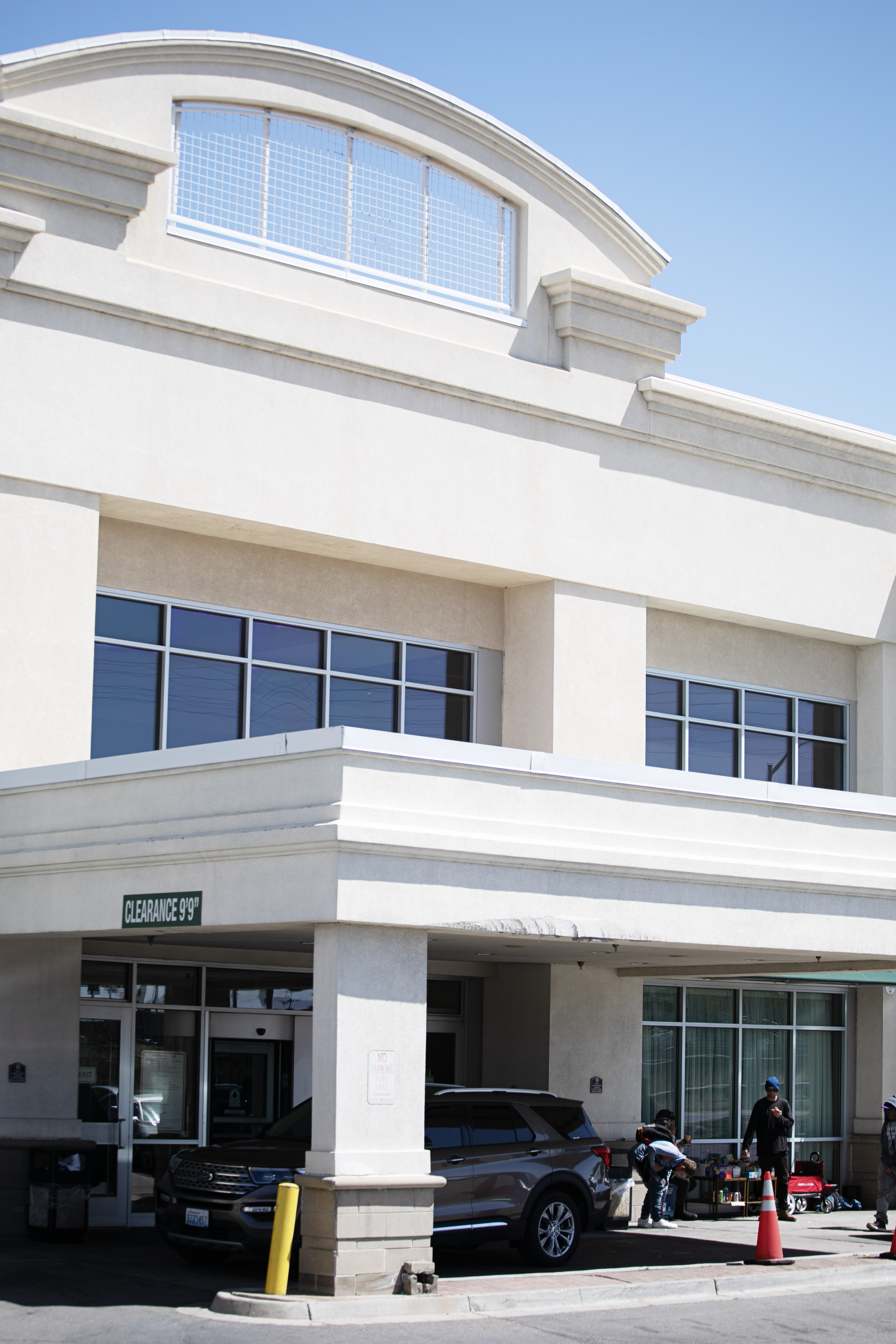 The former DoubleTree in Denver's Central Park neighborhood was converted to a homeless shelter in late 2023 after being purchased by the city, as seen on Thursday, April 11, 2024. (TomHellauerMultimedia Producertom.hellauer@denvergazette.comhttps://denvergazette.com/content/tncms/avatars/f/9e/622/f9e6228a-3b6b-11ed-bf10-fbb71fa8e421.f54b911252c540f1d61709edc4727a39.png)
