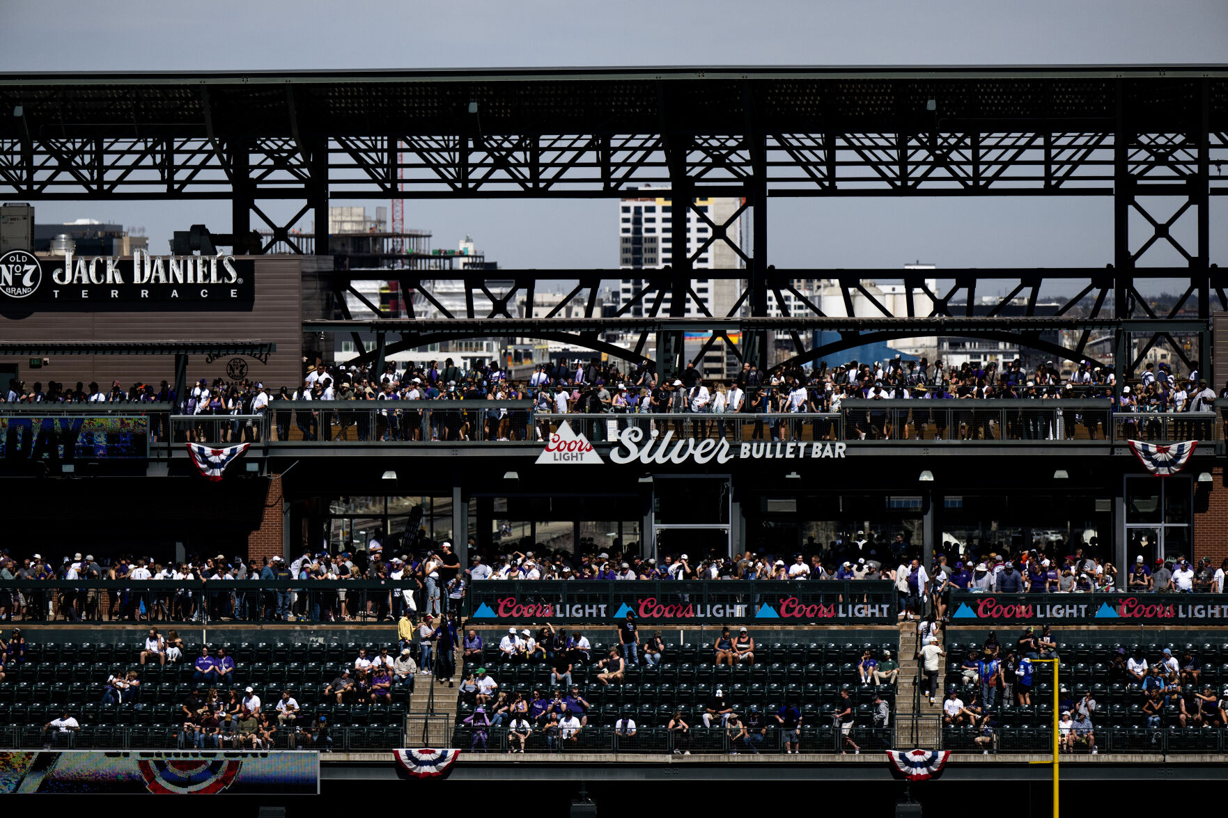 Colorado Rockies fans start to fill the sections of Coors Field for opening day, Friday, April 5, 2024, in Denver, Colo. (Parker Seibold, The Gazette) (Parker Seibold)