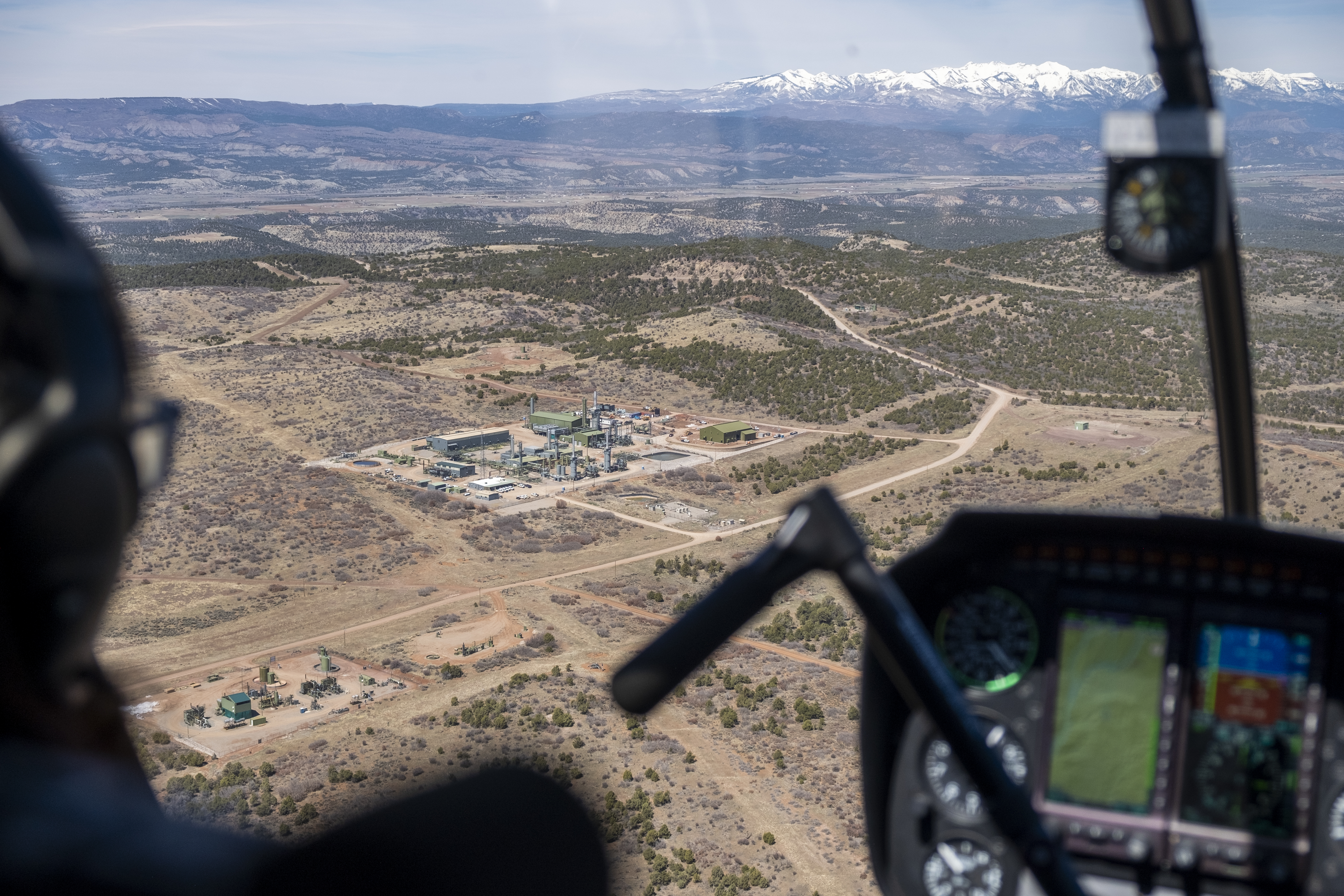 An oil and gas field plot sits south of Durango, Colorado, as seen Thursday, April 4, 2024, from a helicopter piloted by Valerie Arcara while on an instrument practice flight near Durango, Colorado. (JonathanIngrahamDigital Strategistjonathan.ingraham@denvergazette.comhttps://denvergazette.com/content/tncms/avatars/c/dd/7f0/cdd7f086-b693-11ec-b373-bba598953eb6.fc0f5608a6f1144f64f080f771bd904d.png)