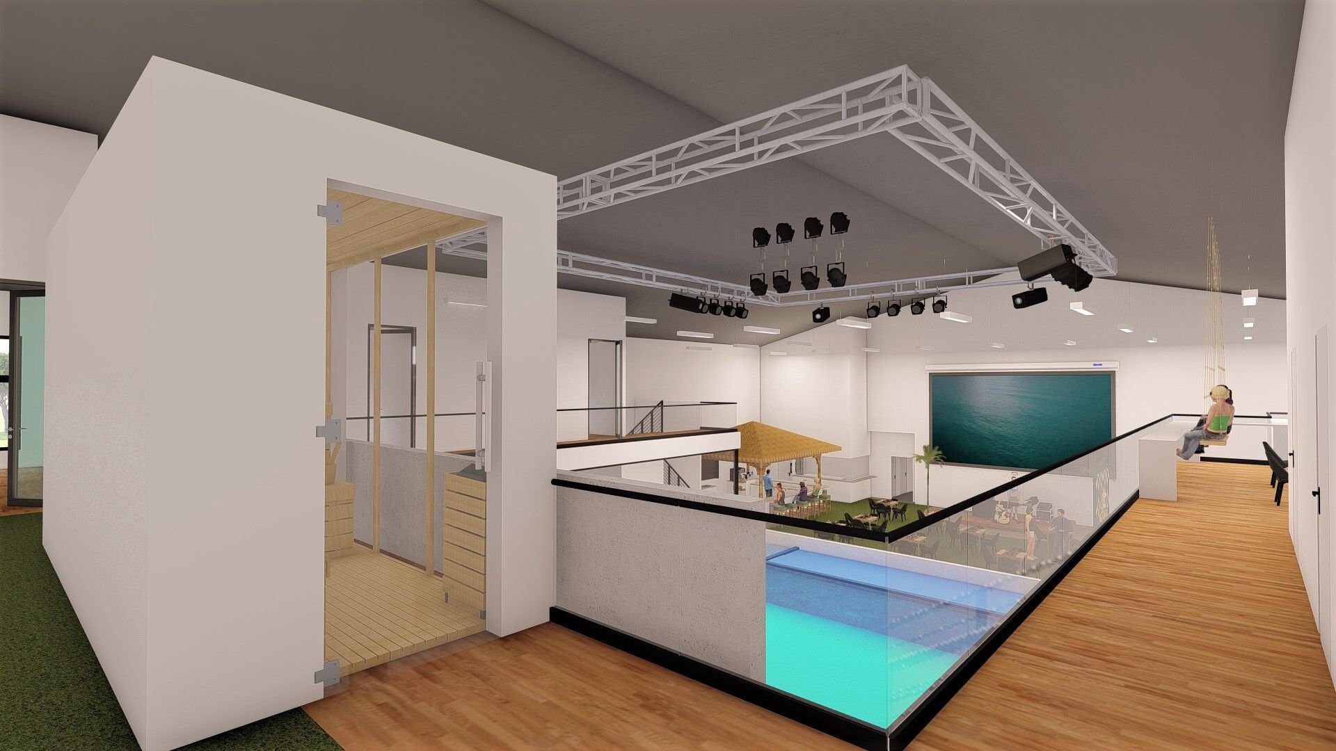 A FlowRider wave machine, which simulates ocean waves for surfers, will be the centerpiece of the planned 12,000-square-foot Surf Shack that's planned for the Polaris Pointe development southeast of Interstate 25 and Northgate Boulevard on Colorado Springs' far north side. In addition to the indoor FlowRider, Surf Shack will have seating areas, lockers, conference and party rooms, concession and retail space, two outdoor sand volleyball courts and a 2,000-square-foot patio. COURTESY SURF SHACK