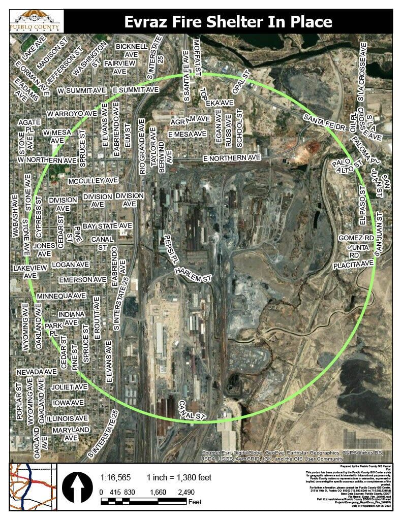Pueblo steel mill fire prompts pre-evac notices, triggers air quality concerns