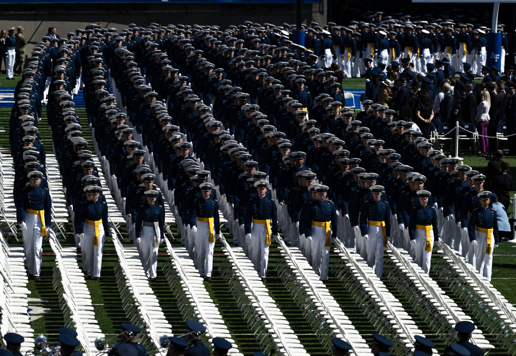 Moments from the United States Air Force Academy graduation at Falcon Stadium where 974 cadets became officers on Thursday, May 30, 2024, in Colorado Springs, Colo. (Parker Seibold, The Gazette) (Parker Seibold)