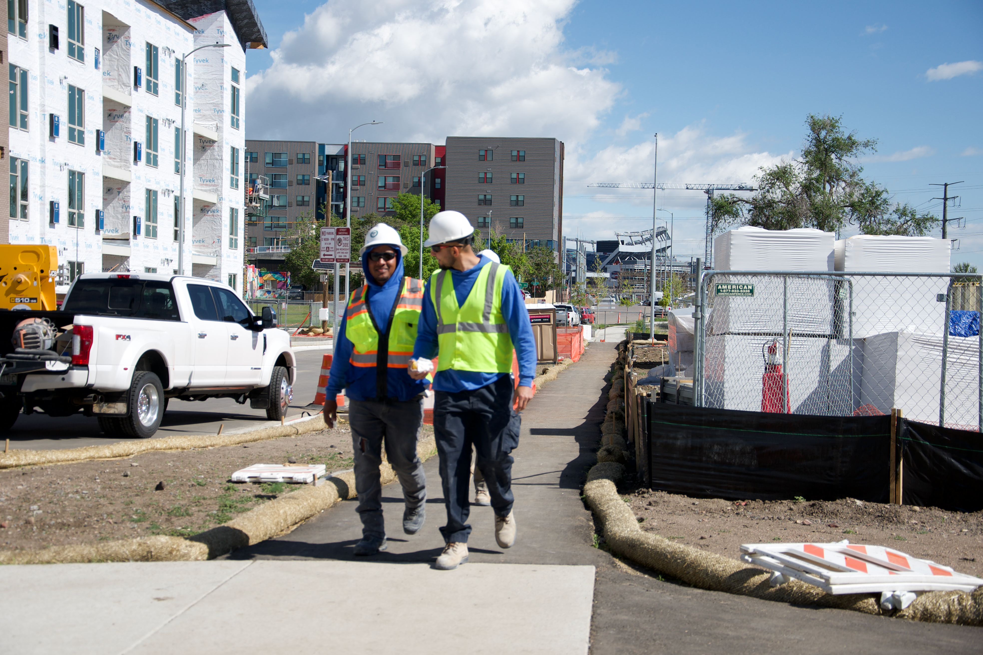 Construction workers at Sun Valley walk towards a job site at the large, developing project on May 21, 2024. (Alex Edwards/The Denver Gazette) (AlexanderEdwardsBusiness Reporteralex.edwards@gazette.comhttps://secure.gravatar.com/avatar/dbaa50cc8a9183e280c297e3afa72ace?d=mm&r=g)