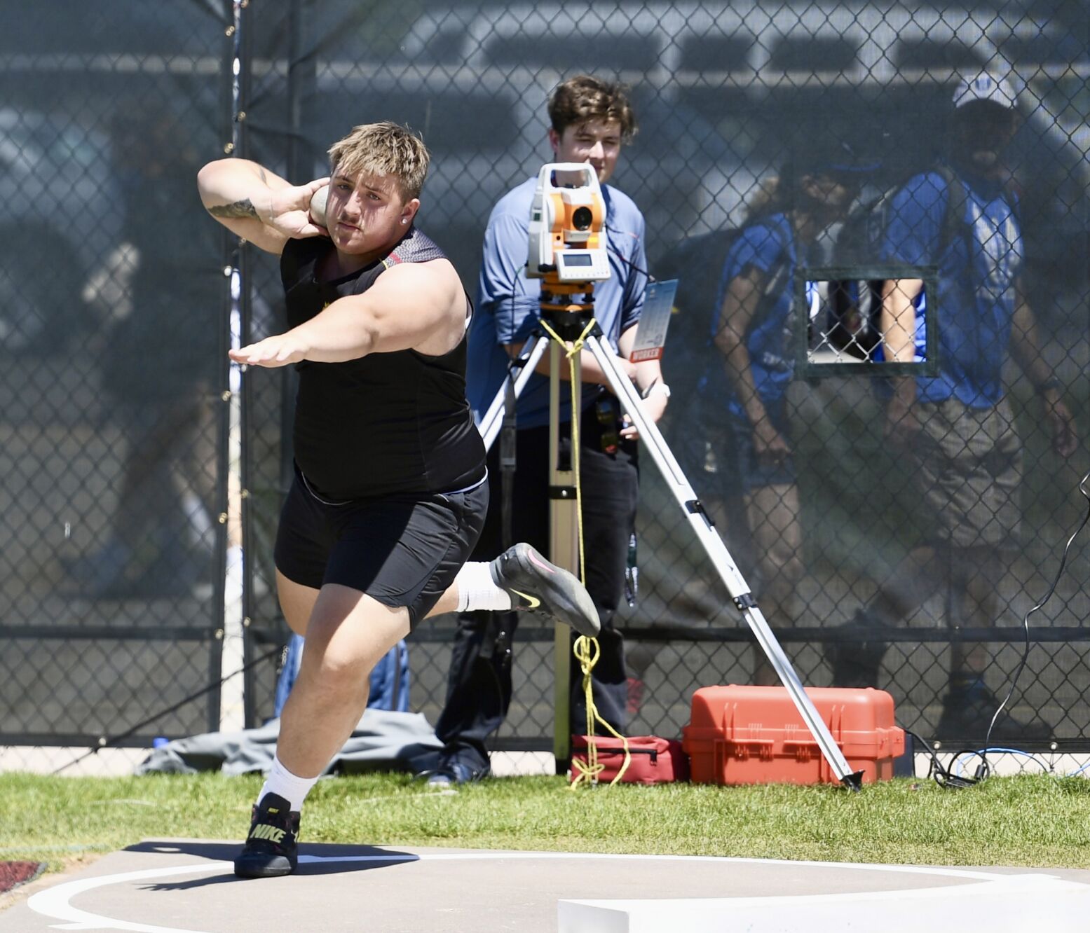 Banning Lewis' Brayden Skinner competes in the shot put at the CHSAA state track and field championships on Thursday, May 16, 2024. (CarsonFieldcarson.field@gazette.comhttps://secure.gravatar.com/avatar/c524ef3d384945349bed78d70eb2d2cd?d=mm&r=g)