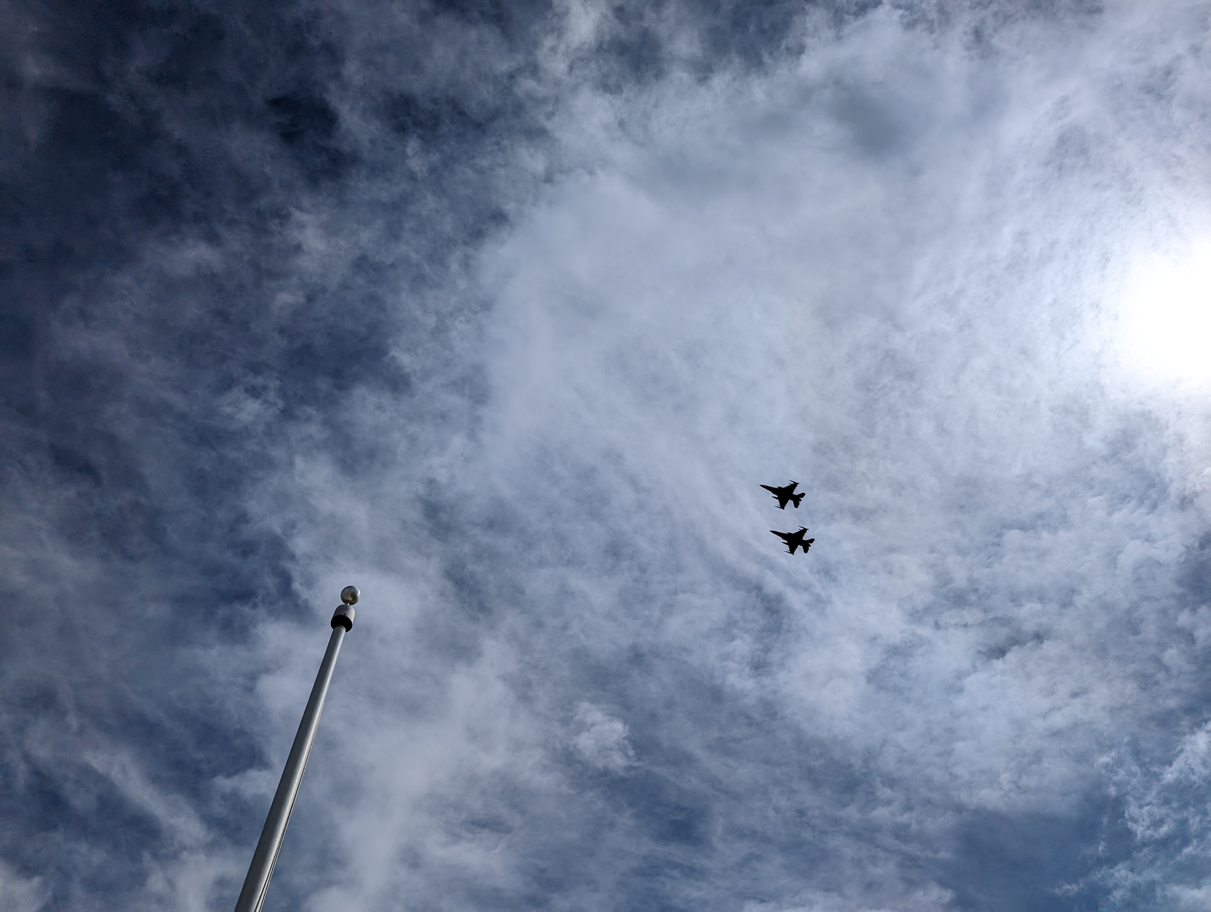 The Colorado Air National Guard flew two F-16C Viper jets over the Colorado Freedom Memorial during the Memorial Day ceremony on Saturday. The Colorado Air National Guard will conduct multiple other flyovers during various celebrations on Monday. (SageKelleyJefferson County Reportersage.kelley@denvergazette.comhttps://denvergazette.com/content/tncms/avatars/e/5f/457/e5f45740-2717-11ee-85b2-ab80f2d36252.5b966c1d2ce4987987665d57c237eda4.png)