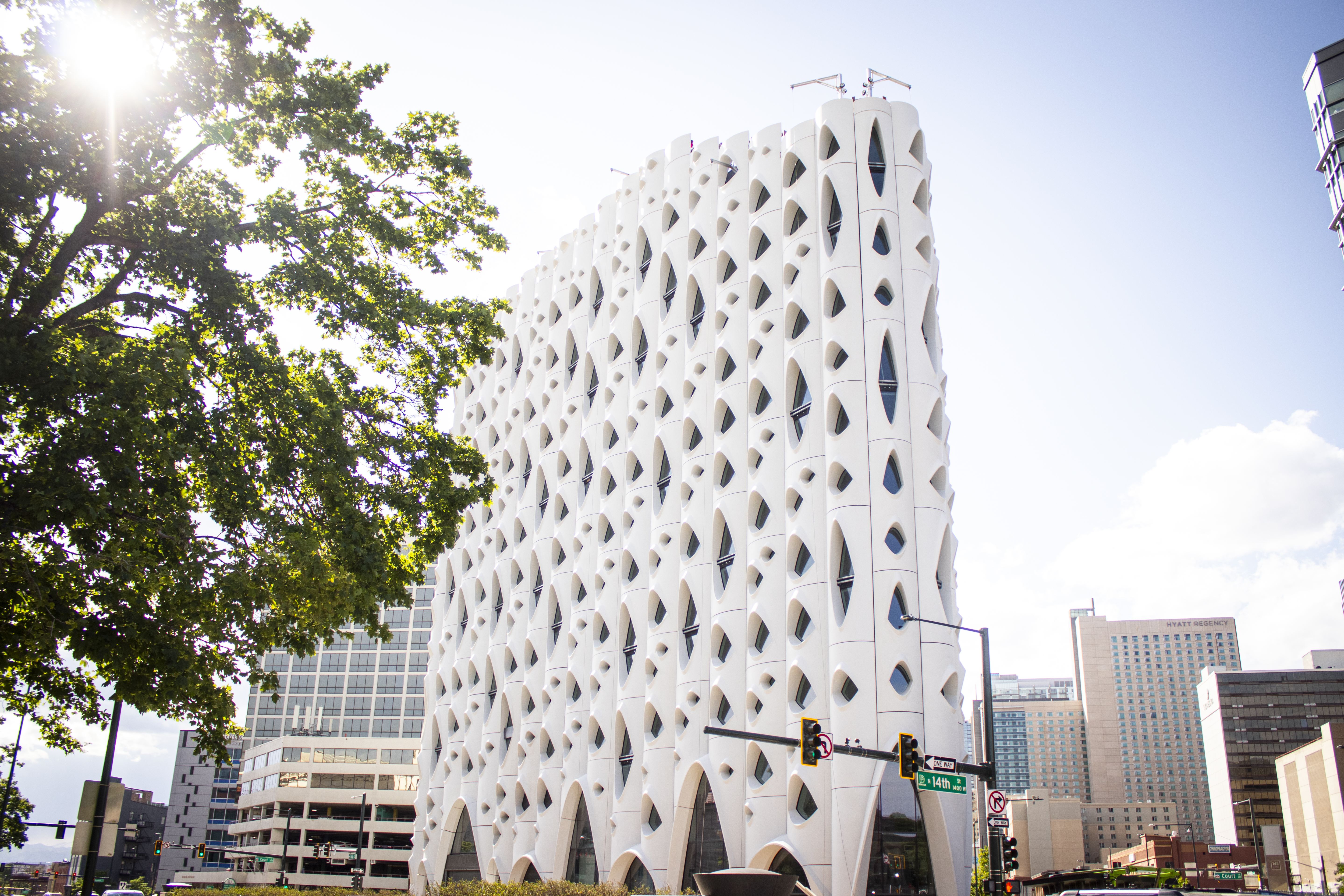 The Populus Hotel in downtown Denver's Golden Triangle neighborhood on 240 14th St. is set to open this summer. (Bernadette Berdychowski / Denver Gazette)