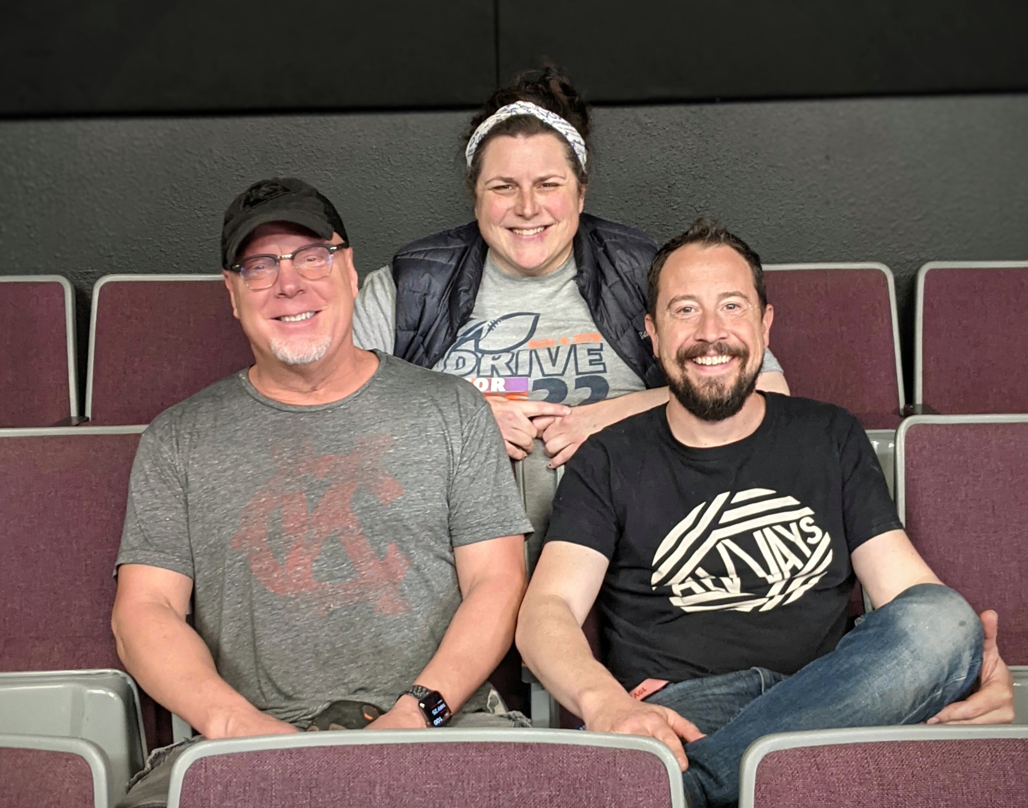 The continuing Benchmark Theatre admin team includes co-founder and Executive Director Haley Johnson, back left, Strategic Director Marc Stith, front left, and Artistic Director Neil Truglio. (Courtesy Haley Johnson)