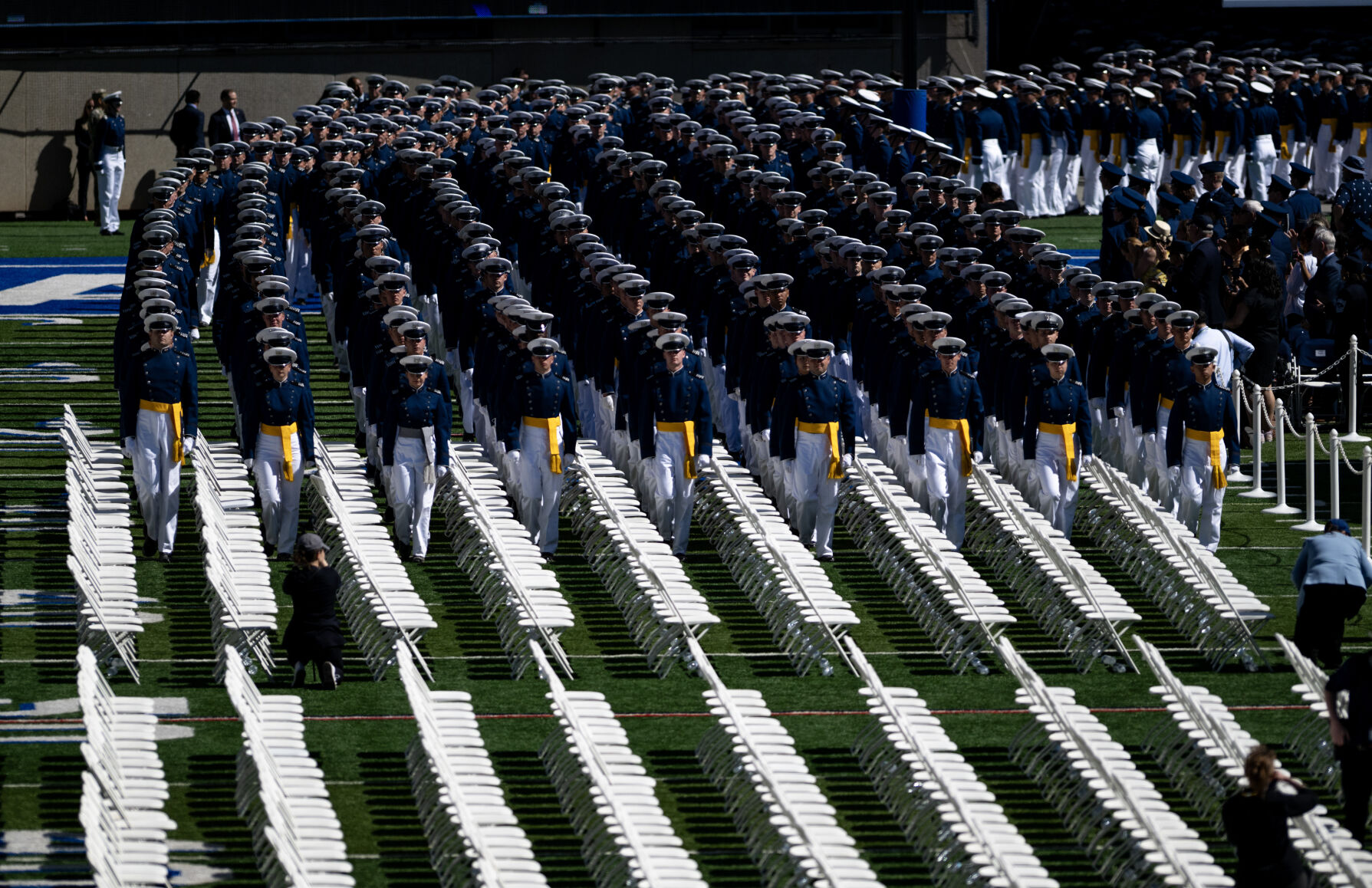 Moments from the United States Air Force Academy graduation at Falcon Stadium where 974 cadets became officers on Thursday, May 30, 2024, in Colorado Springs, Colo. (Parker Seibold, The Gazette) (Parker Seibold)