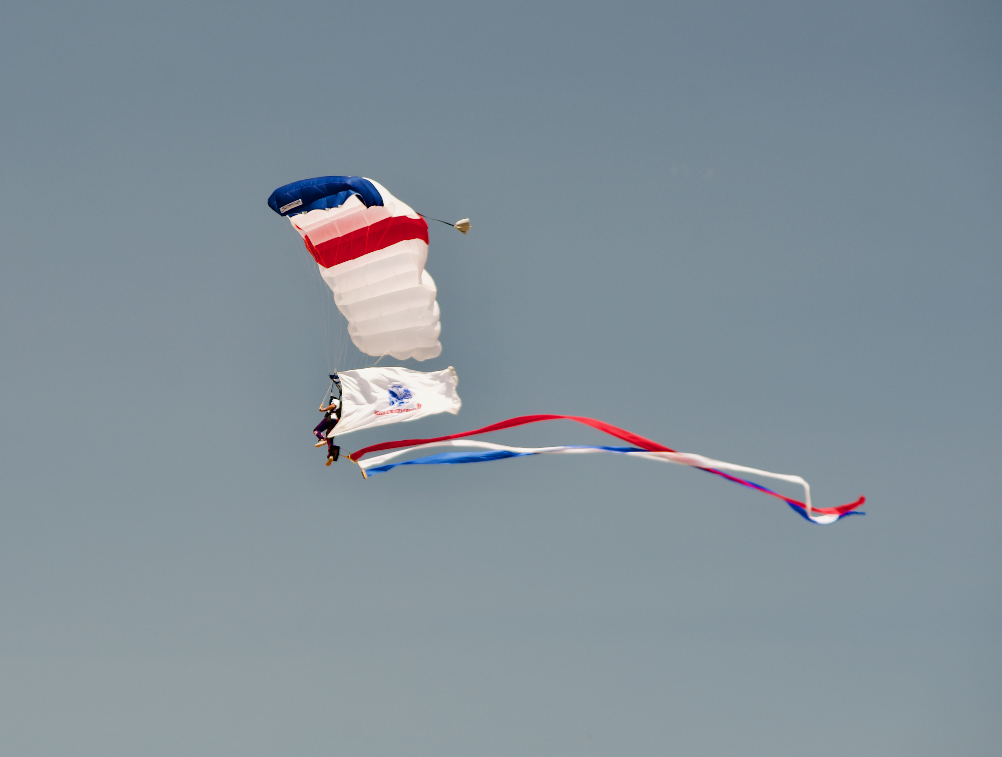 As part of Memorial Day celebrations in Boulder on May 27, 2024, a parachutist representing the United States Army leapt from an airplane carrying the services flag. All six branches of the United States military, Air Force, Army, Navy, Marine Corps, Coast Guard and Space Force, were represented. (Alex Edwards/The Denver Gazette) (AlexanderEdwardsBusiness Reporteralex.edwards@gazette.comhttps://secure.gravatar.com/avatar/dbaa50cc8a9183e280c297e3afa72ace?d=mm&r=g)