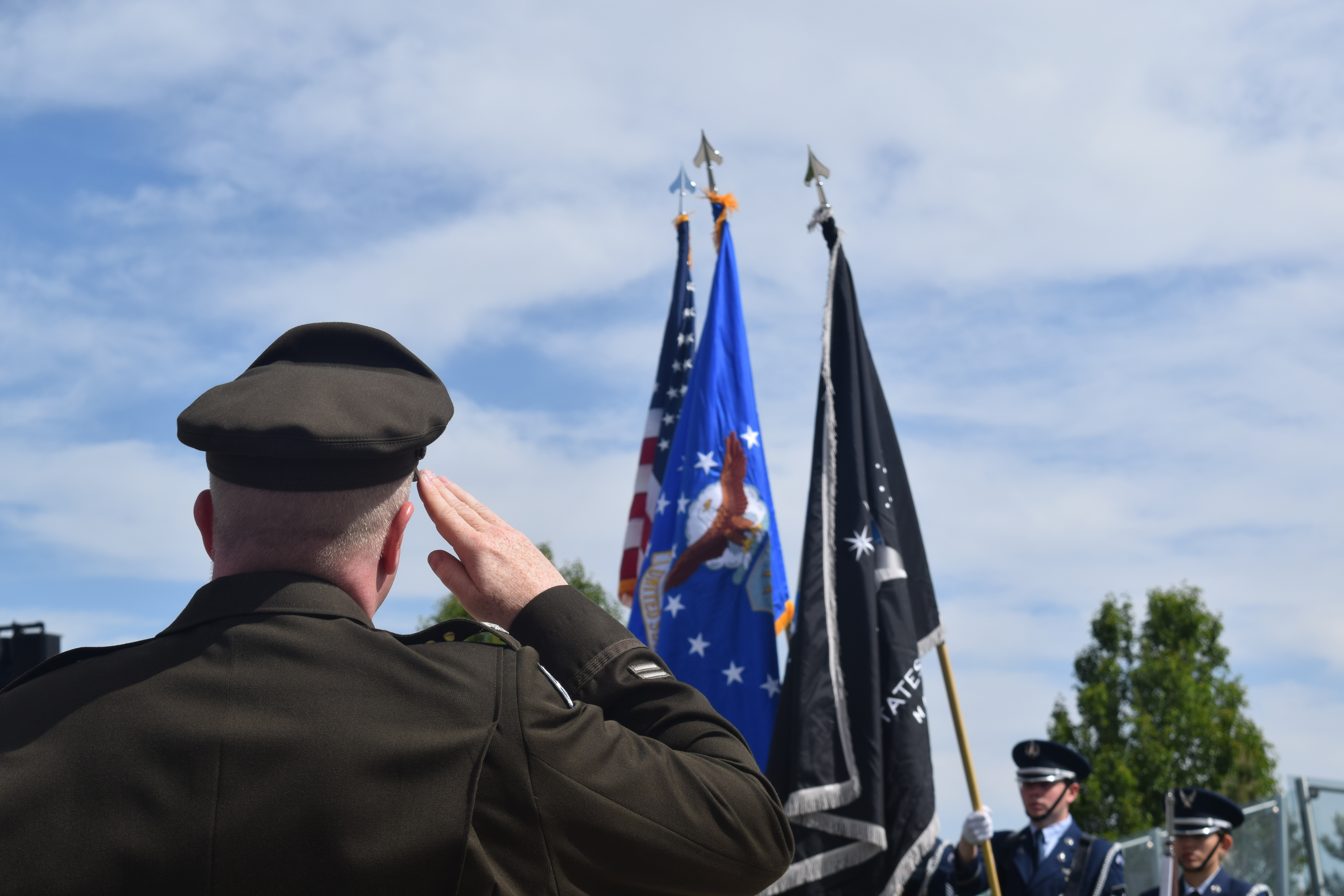 Lt. Col. of the Colorado Army National Guard and Chaplain salutes flags held by the Mile High Honor Guard during the Colorado Freedom Memorial's Memorial Day celebration on Saturday morning. (SageKelleyJefferson County Reportersage.kelley@denvergazette.comhttps://denvergazette.com/content/tncms/avatars/e/5f/457/e5f45740-2717-11ee-85b2-ab80f2d36252.5b966c1d2ce4987987665d57c237eda4.png)
