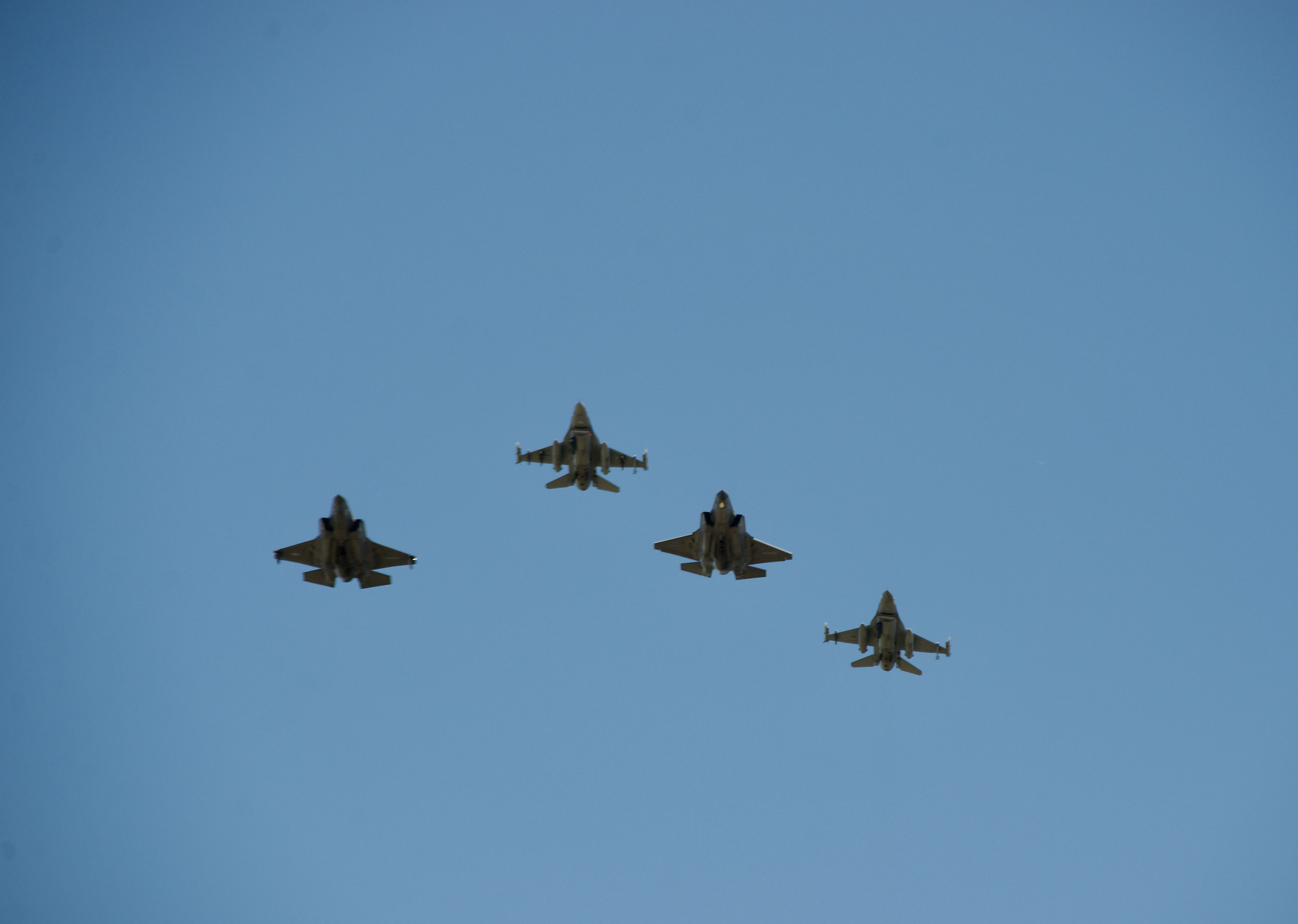 FILE PHOTO: Two Colorado Air National Guard F-16C Fighting Falcons and two United States Marine Corps F-35B fighter jets perform a flyover at the University of Colorado Boulder's Folsom Field on May 27, 2024 to celebrate Memorial Day. The flyover also coincided with the BOLDERBoulder 10K run with the finish line inside the stadium. (Alex Edwards/The Denver Gazette) (AlexanderEdwardsBusiness Reporteralex.edwards@gazette.comhttps://secure.gravatar.com/avatar/dbaa50cc8a9183e280c297e3afa72ace?d=mm&r=g)