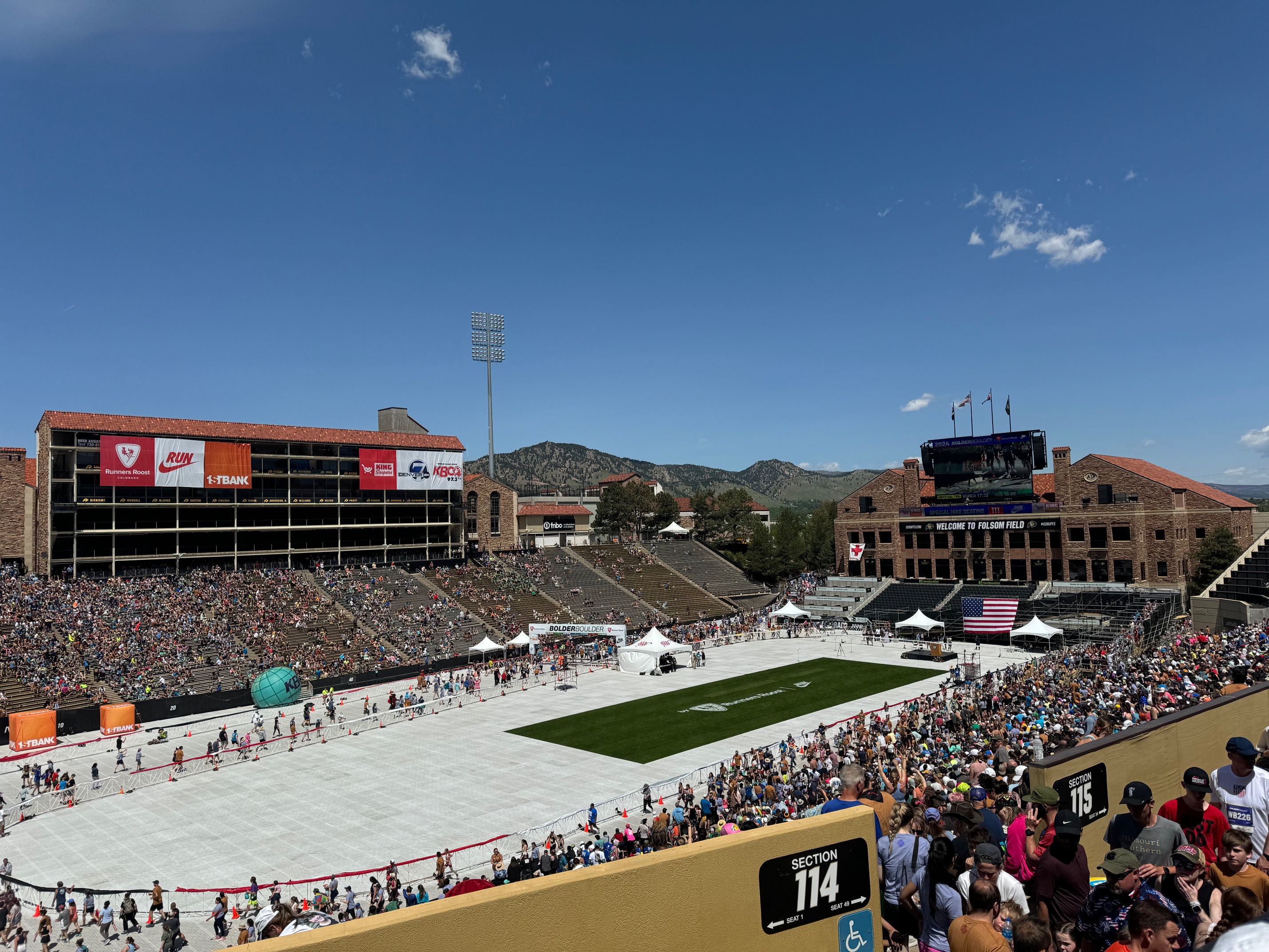 Runners finish the 44th BOLDERBoulder at Folsom Field at the University of Colorado Boulder campus on Monday, May 27, 2024. (StephenBarrstephen.barr@gazette.comhttps://secure.gravatar.com/avatar/040b744c16d39530207b3e35b456105e?d=mm&r=g)